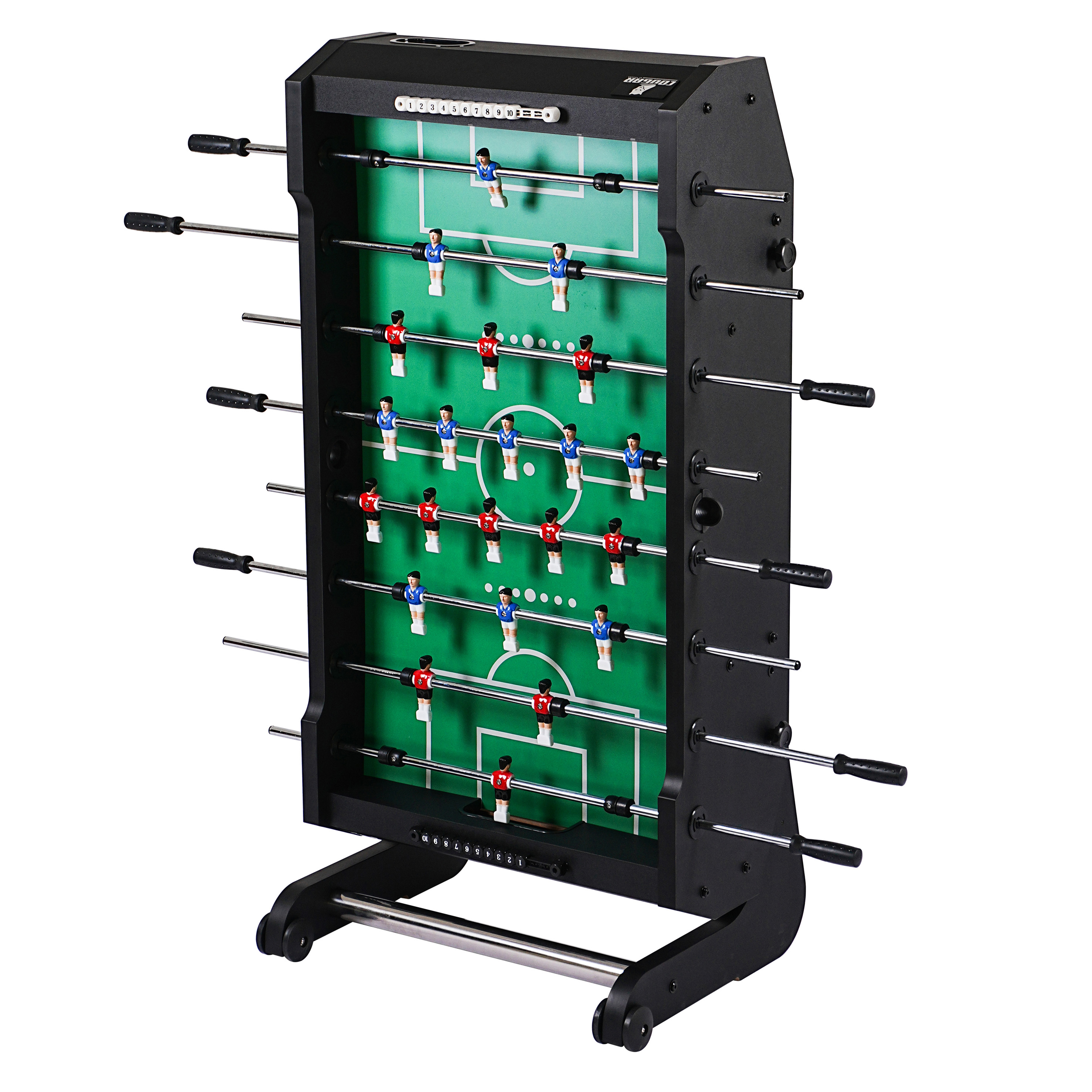 Cougar Powerkick Pro Folding Football Table Black – Green Playing Field