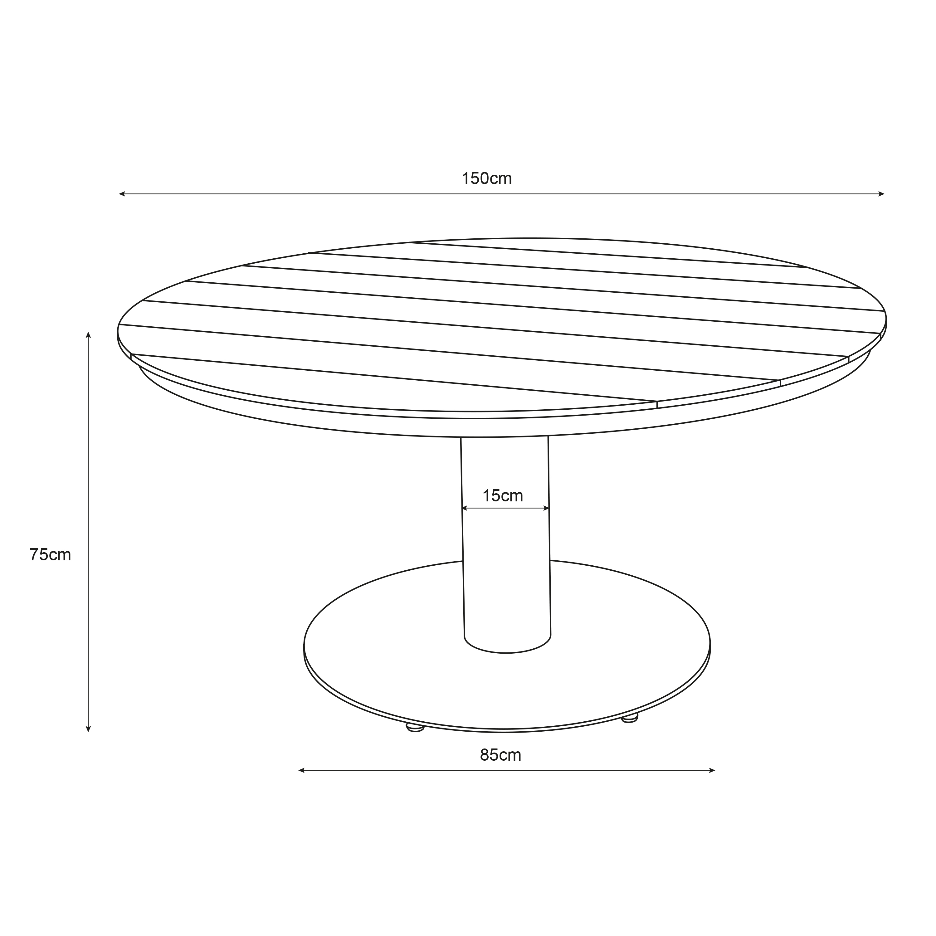 AXI Jay Dining Garden Table Beige with Polywood in Wood Effect