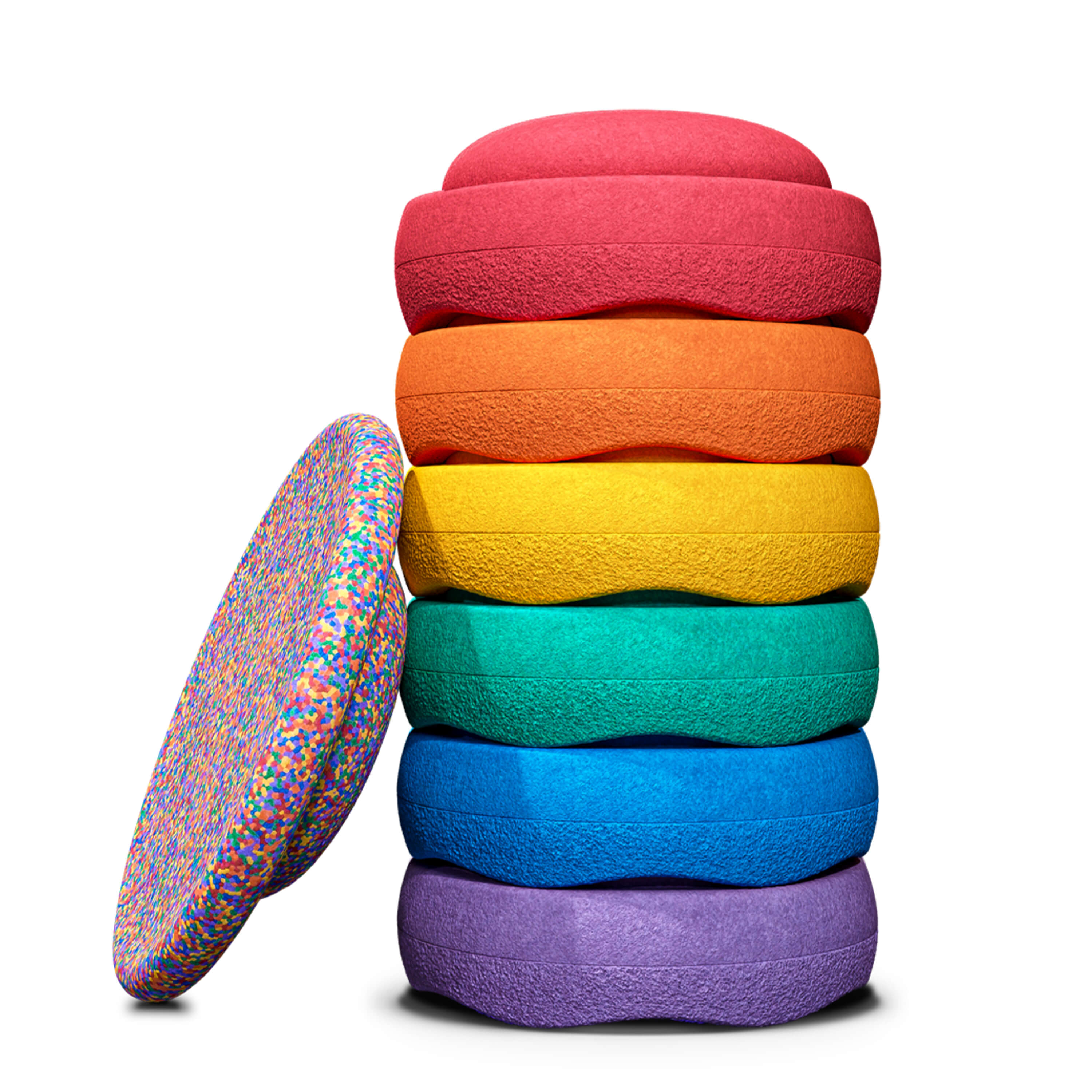 Stapelstein Rainbow Classic Set of 6 + 1 Balance Board