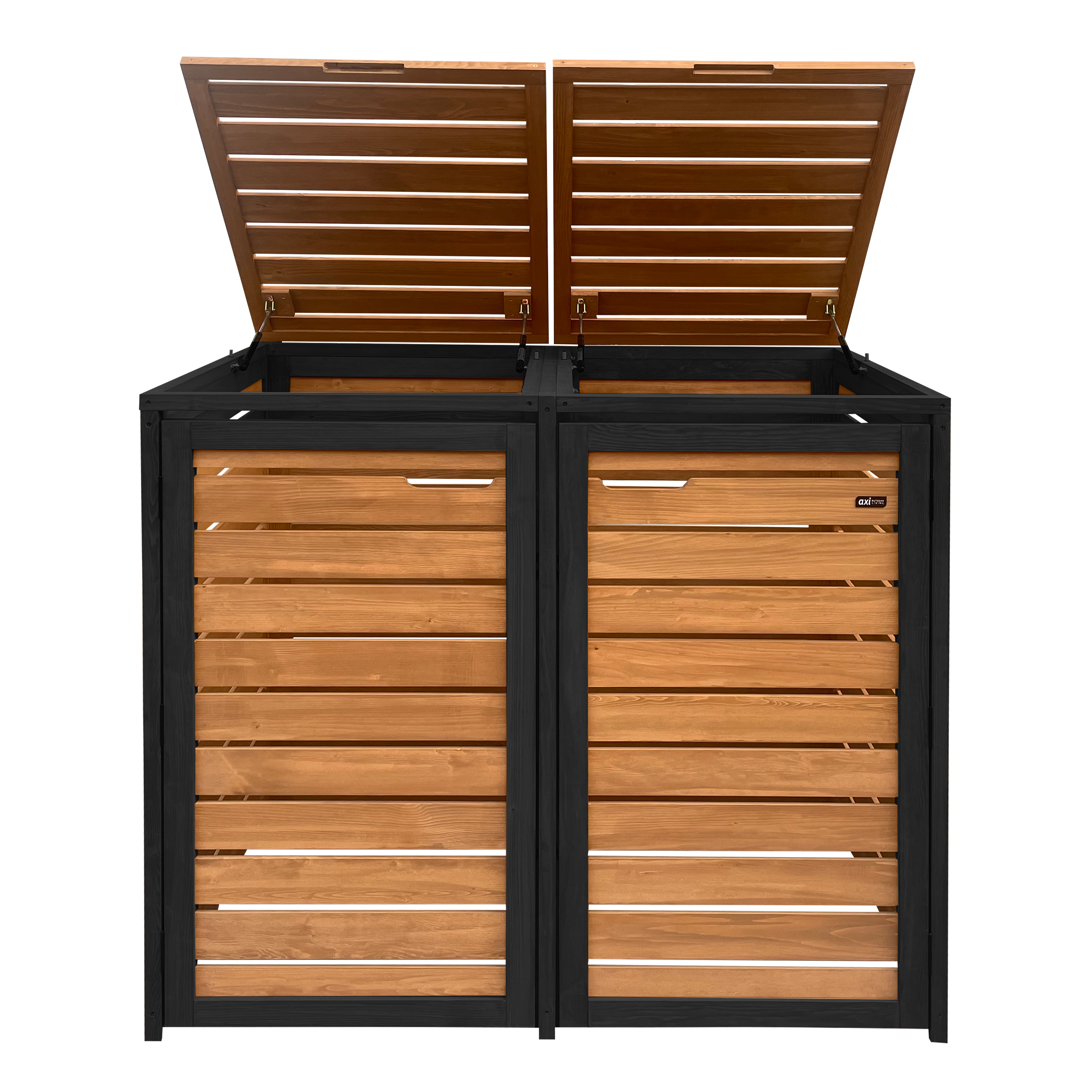 AXI Lex Wooden Bin Storage Brown/Black - 2 bins