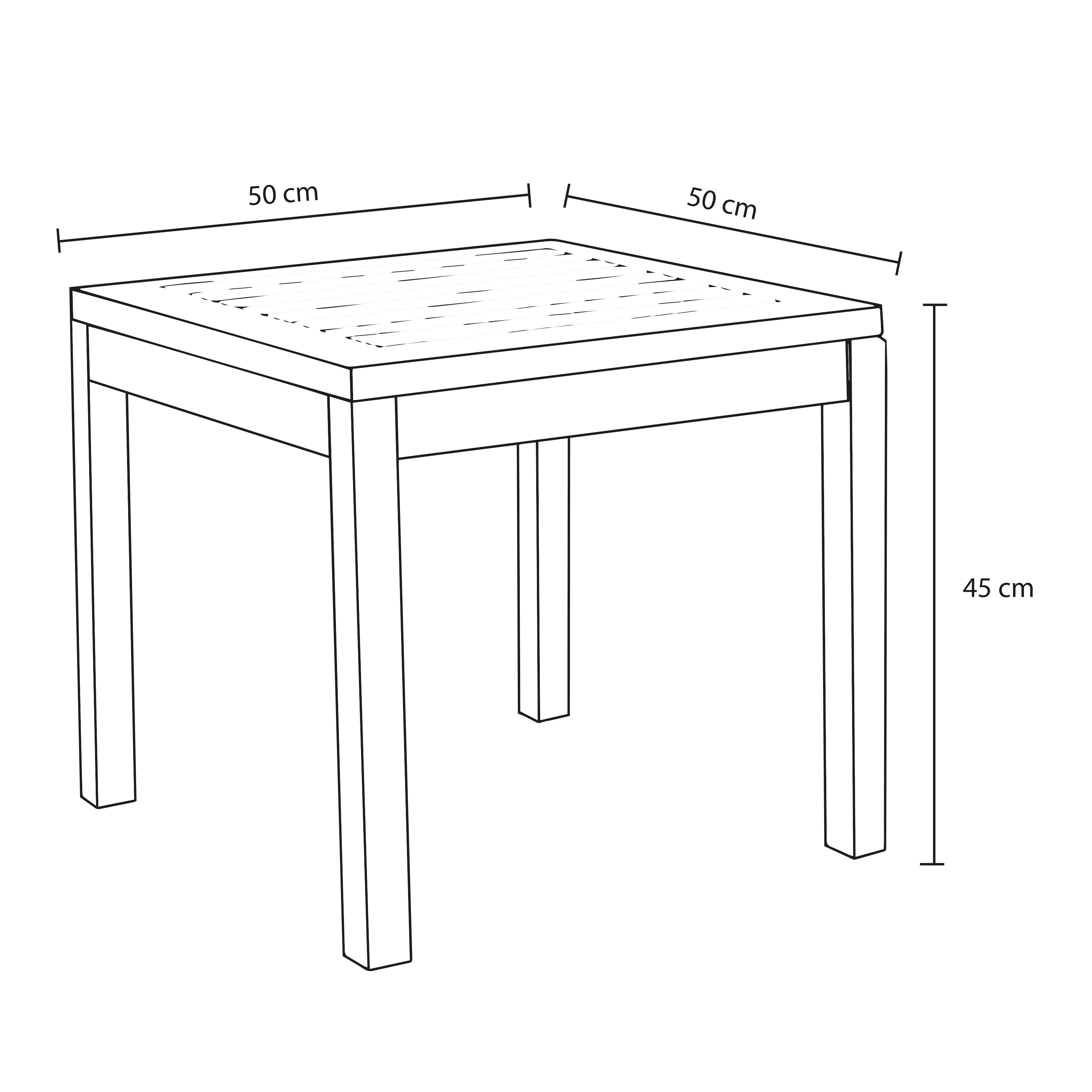 AXI August Teak Side Table Brown