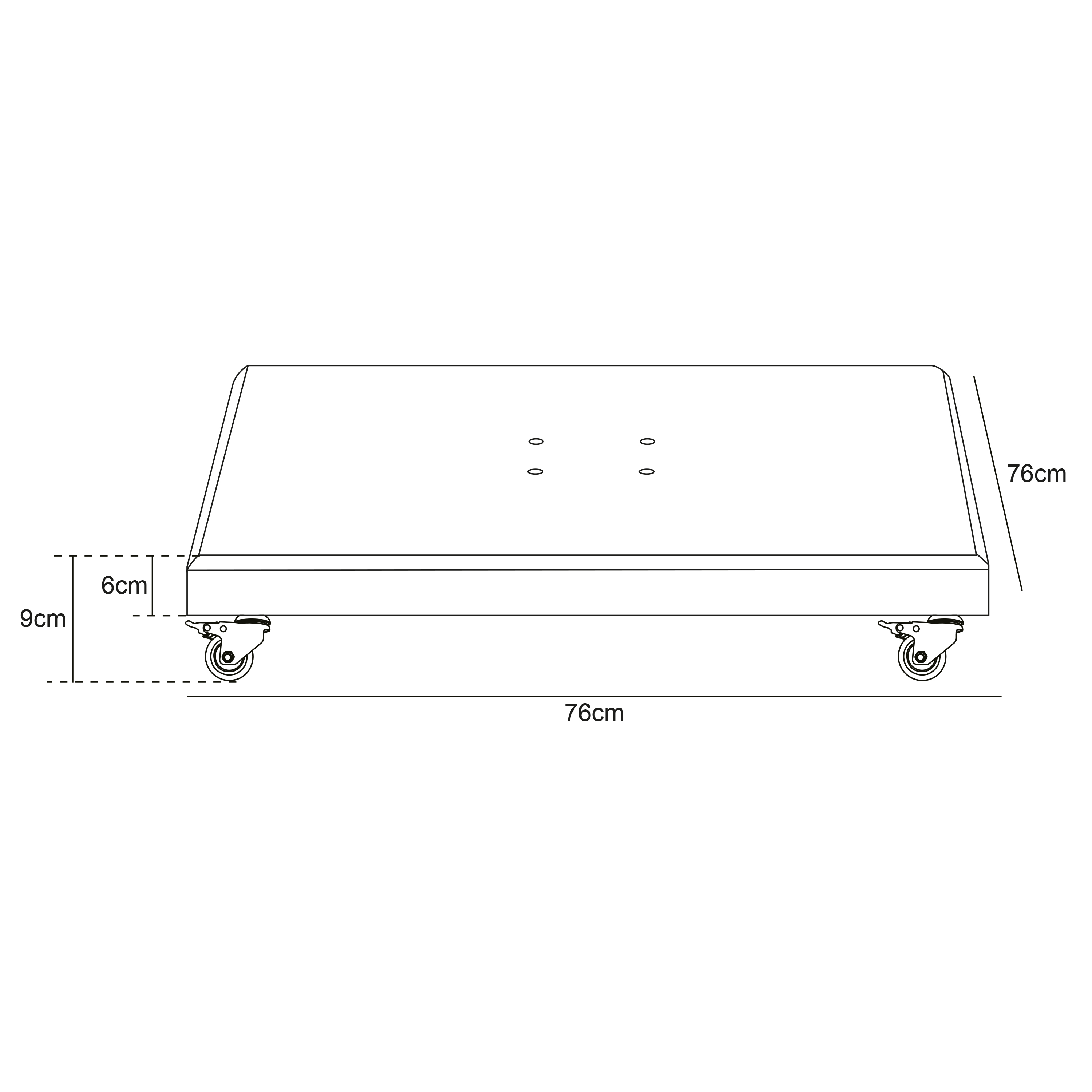 AXI Granite Parasol Base with Wheels Black