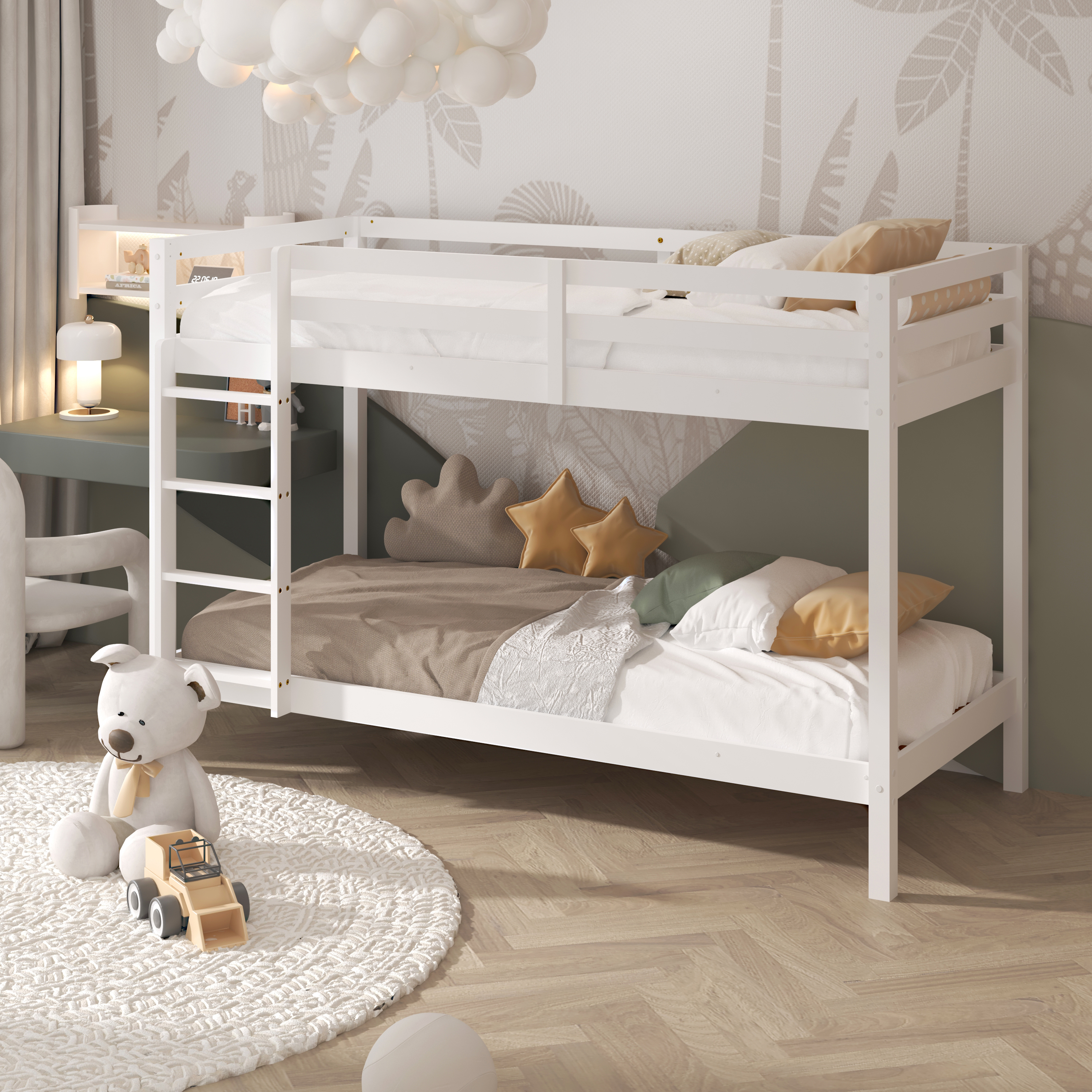 Sunny Jip Bunk Bed White – With 2 Mattresses