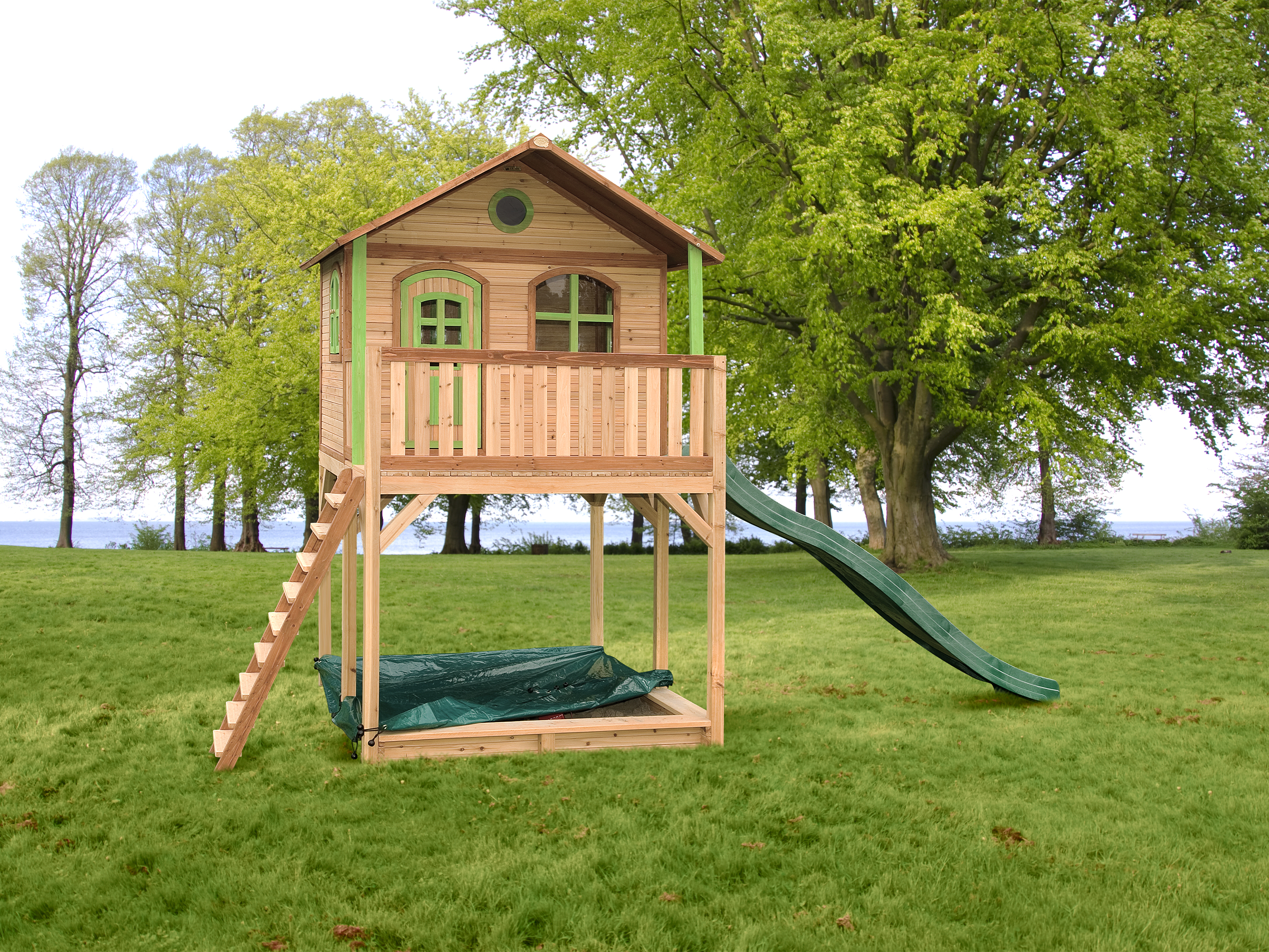 AXI Andy Playhouse Brown/Green - Green Slide