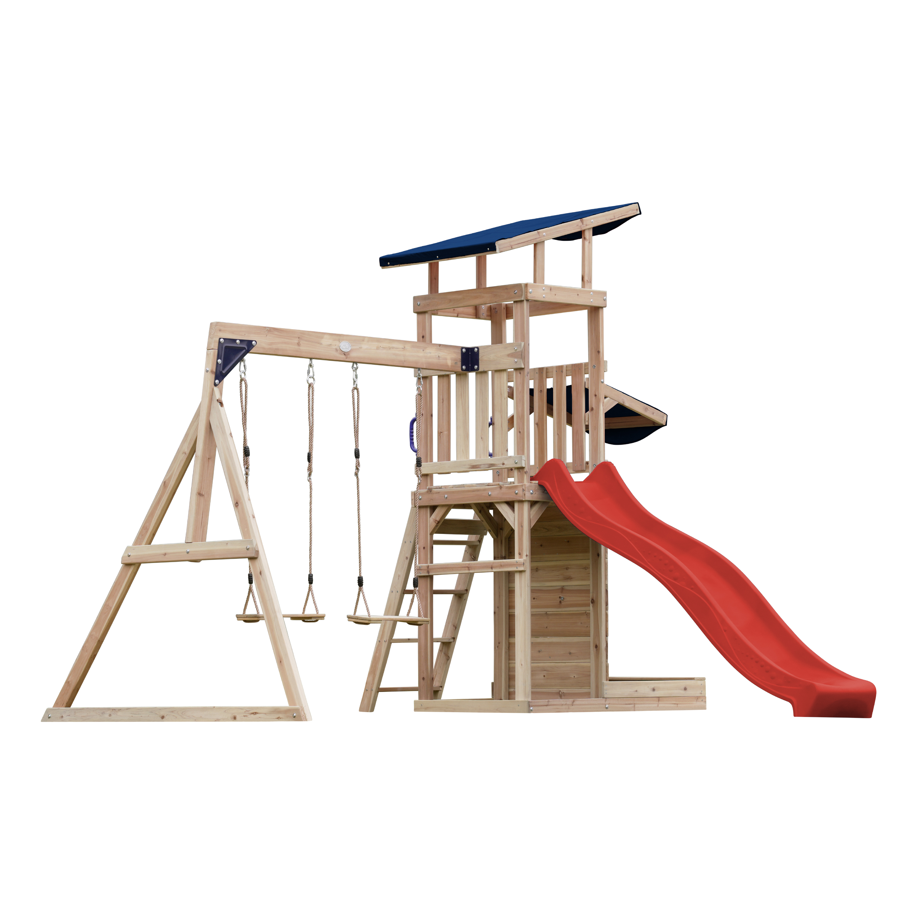 AXI Malik Play Set with Double Swing Brown - Red Slide 