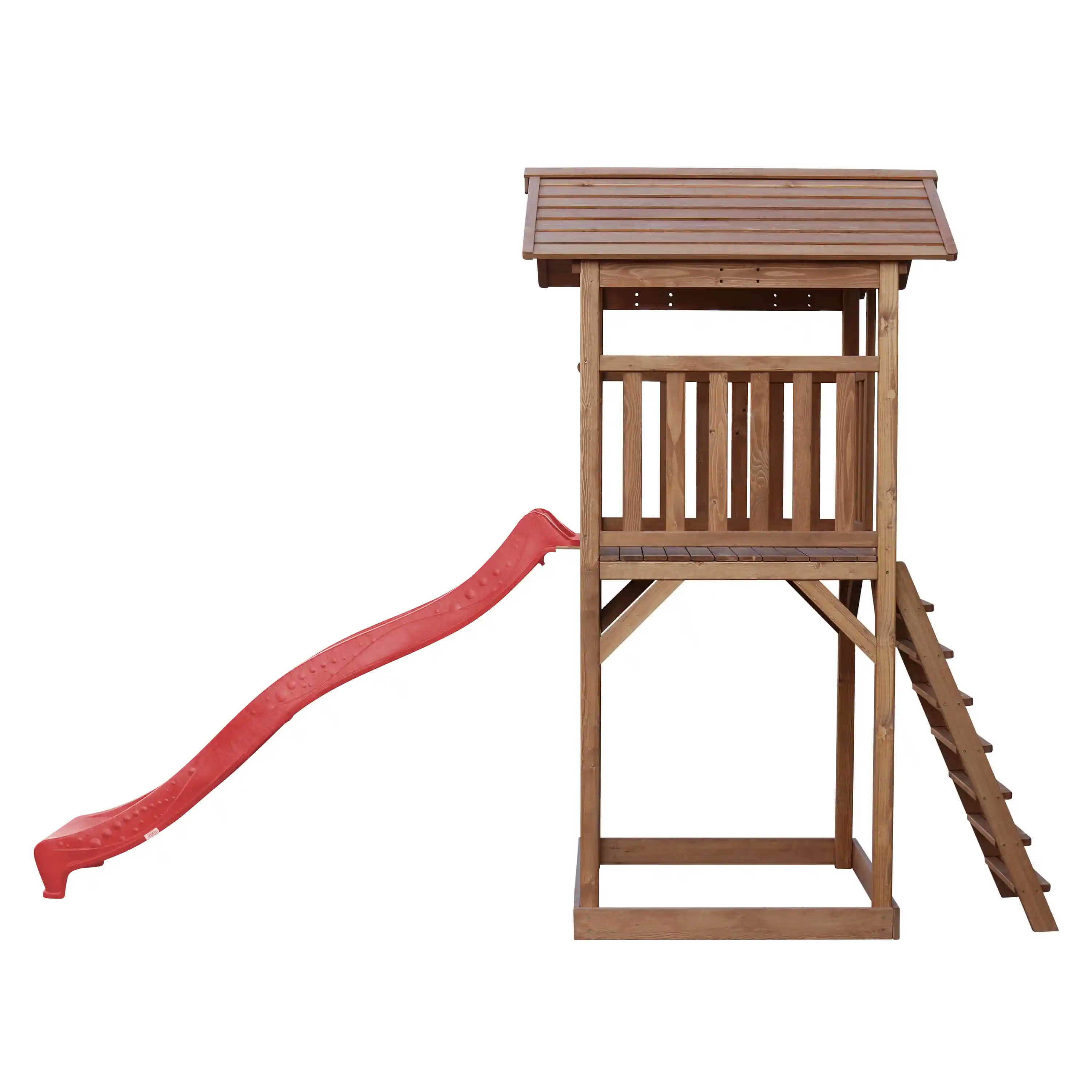 AXI Beach Tower Speeltoren Bruin - Rode Glijbaan