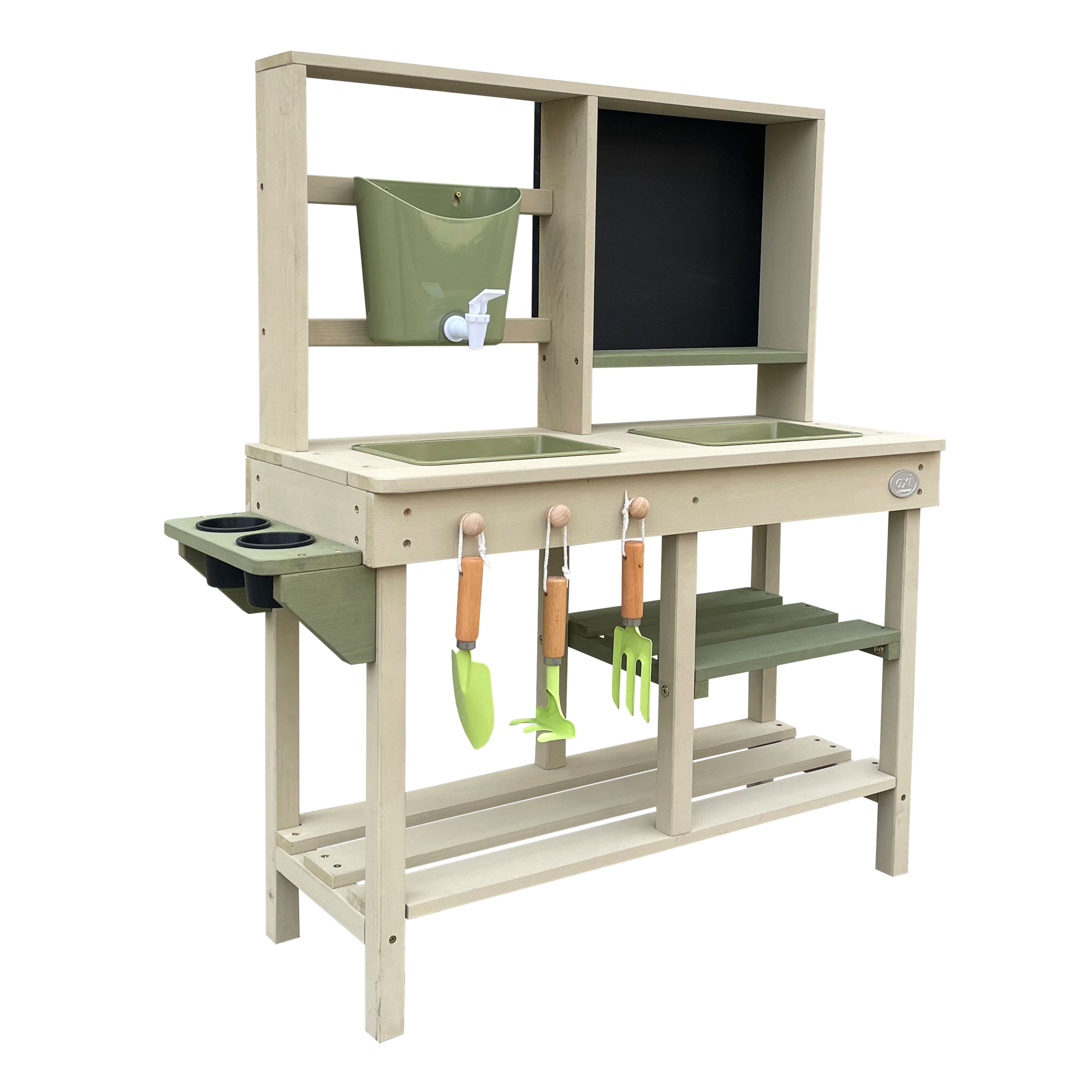 AXI Sev Sand & Water Play Kitchen Grey/Green