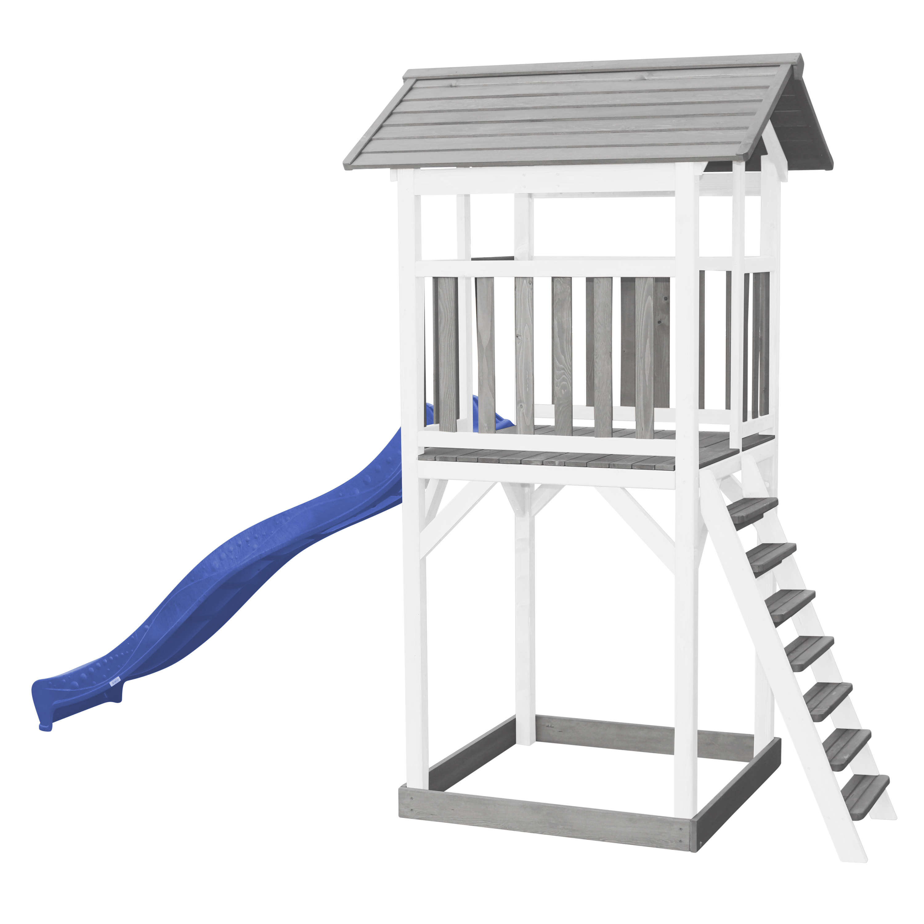 AXI Beach Tower Grey/White - Blue Slide