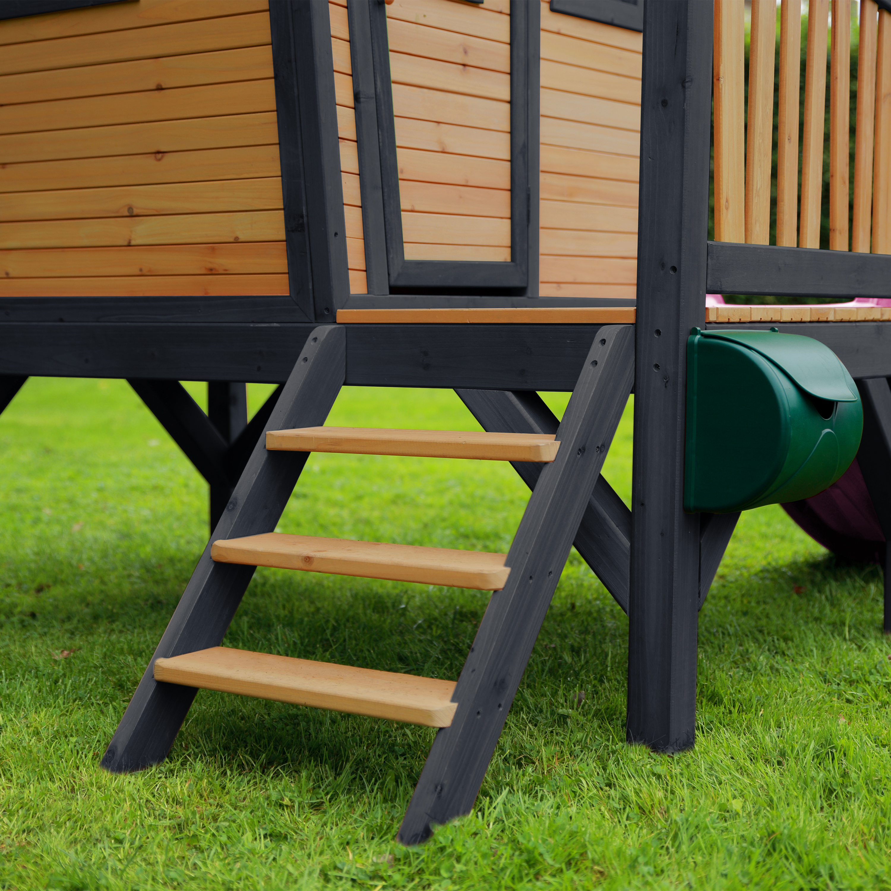 AXI Robin Playhouse Brown/Anthracite - Purple Slide-8720365060465 AXI Robin Playhouse Brown/Anthracite - Purple Slide