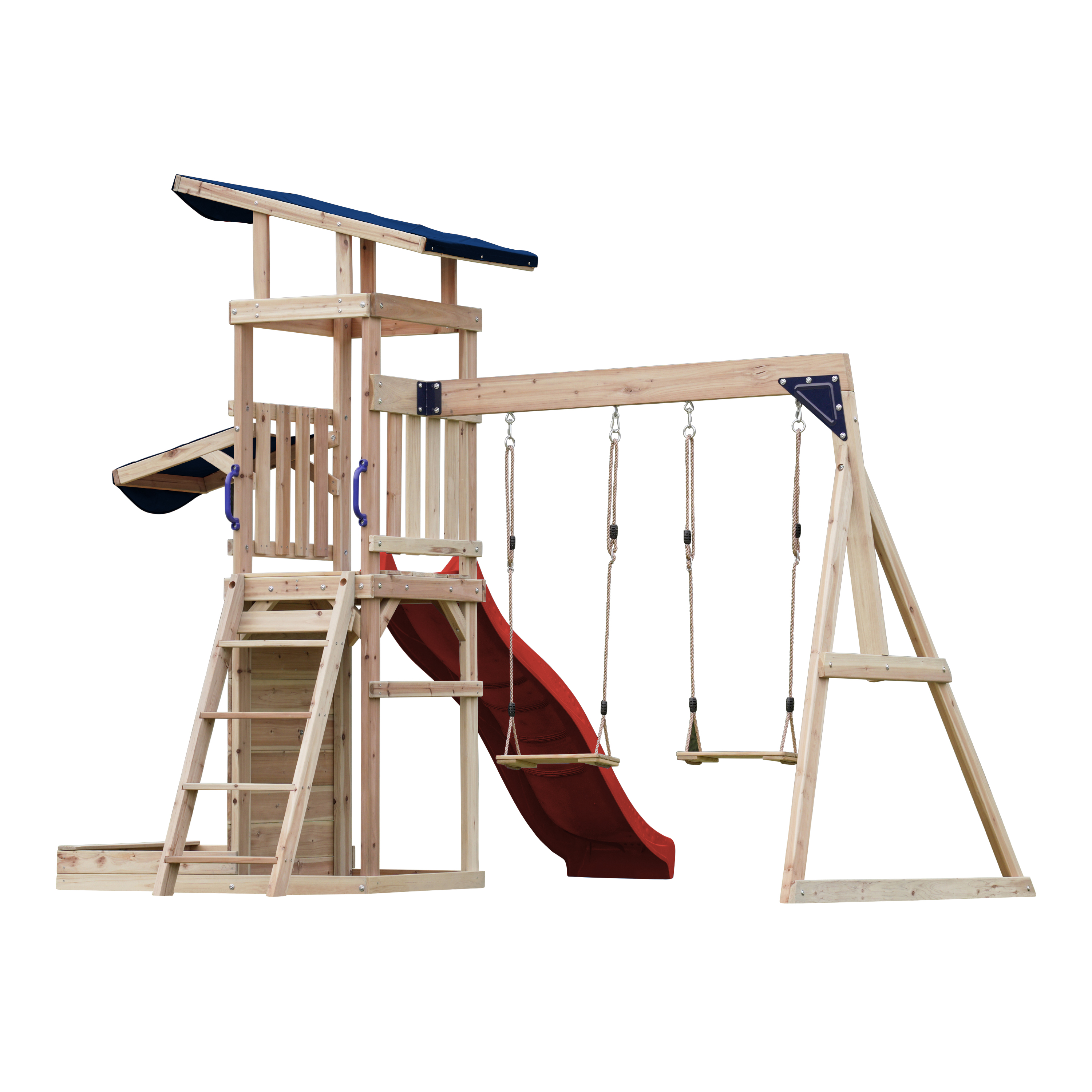 AXI Malik Play Set with Double Swing Brown - Red Slide 