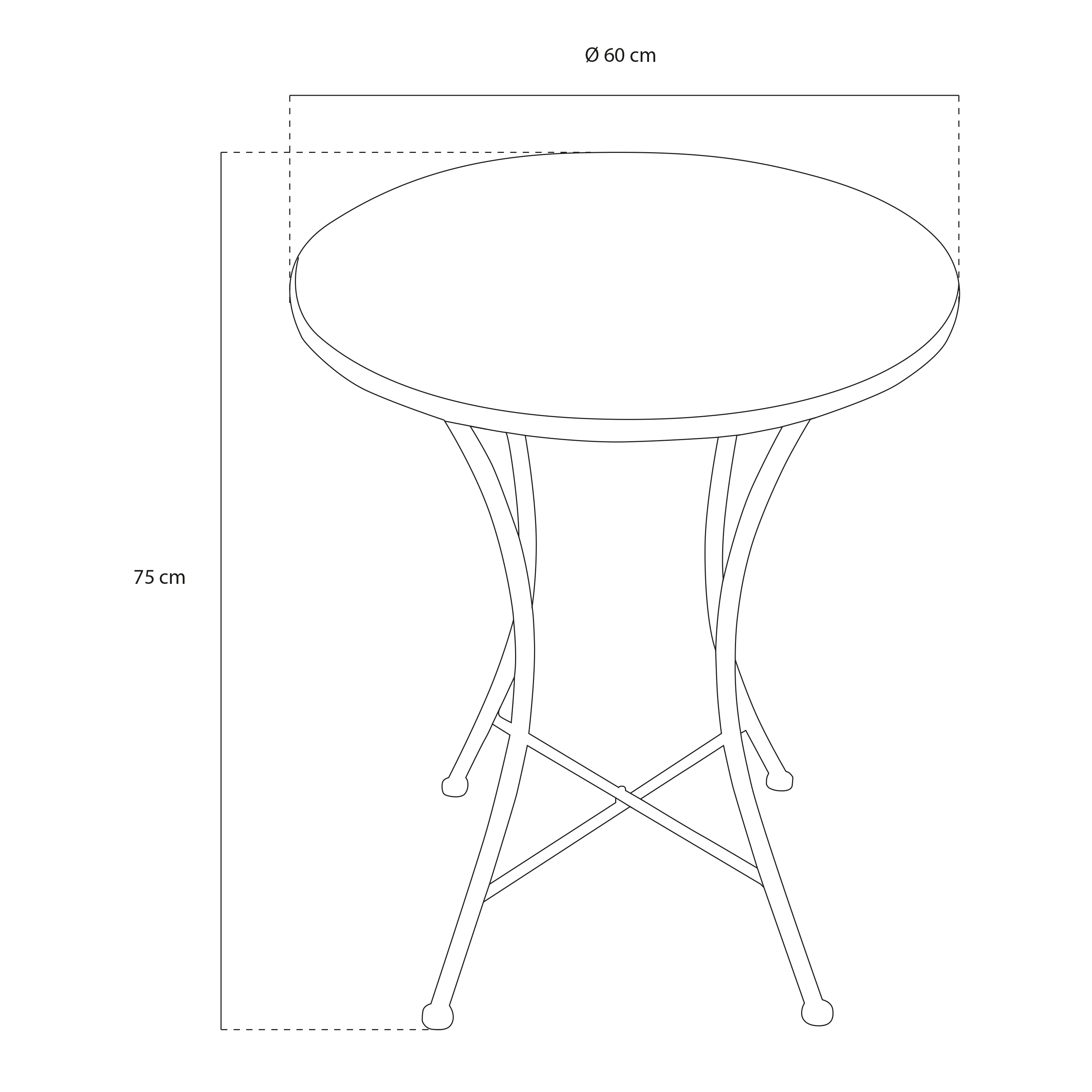 AXI Amélie Mosaik Bistro Set Windrose Mehrfarbig