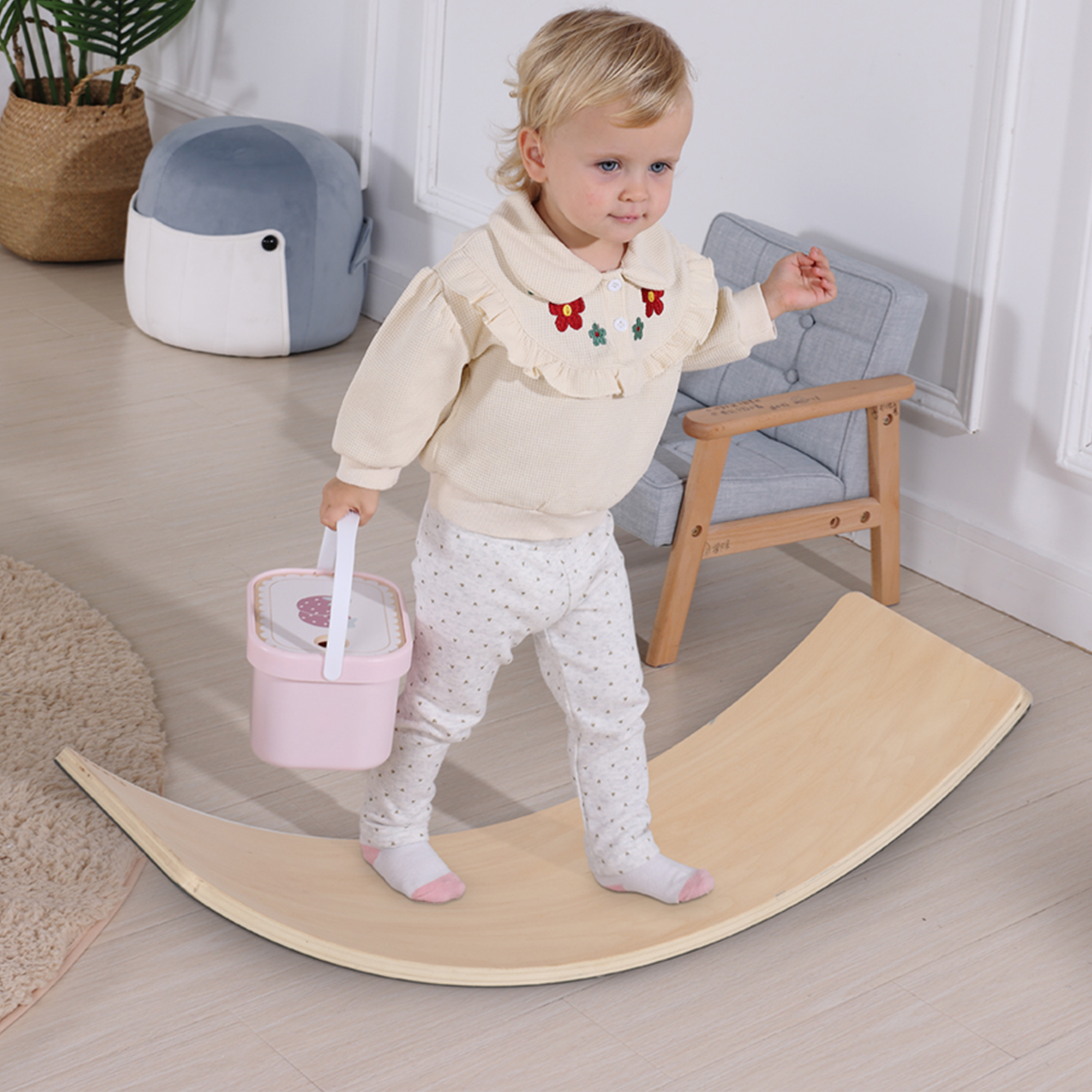 Sunny Katie Balanceboard aus Holz Naturfarben