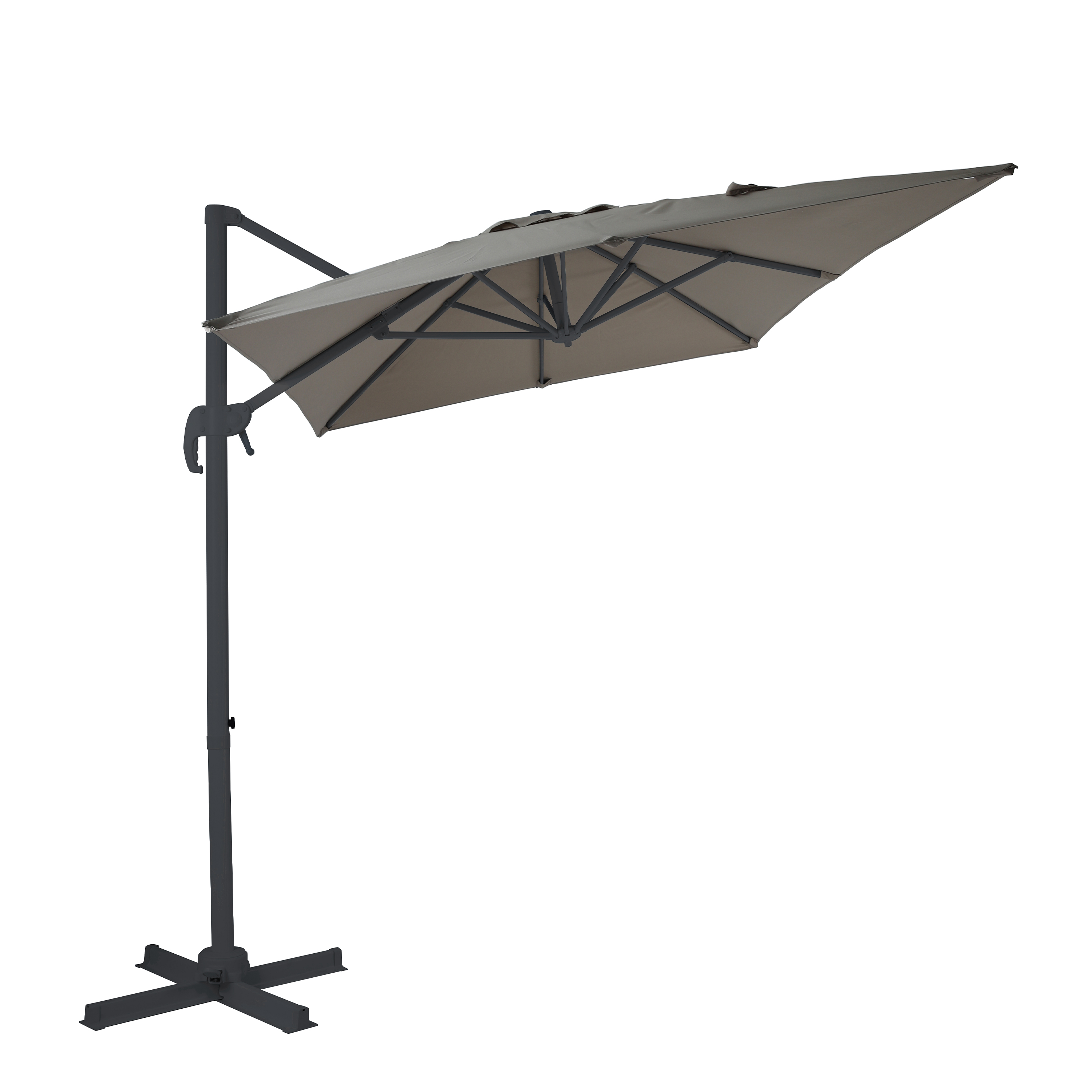 AXI Coco Ampelschirm 200x300cm Anthrazit/Taupe 