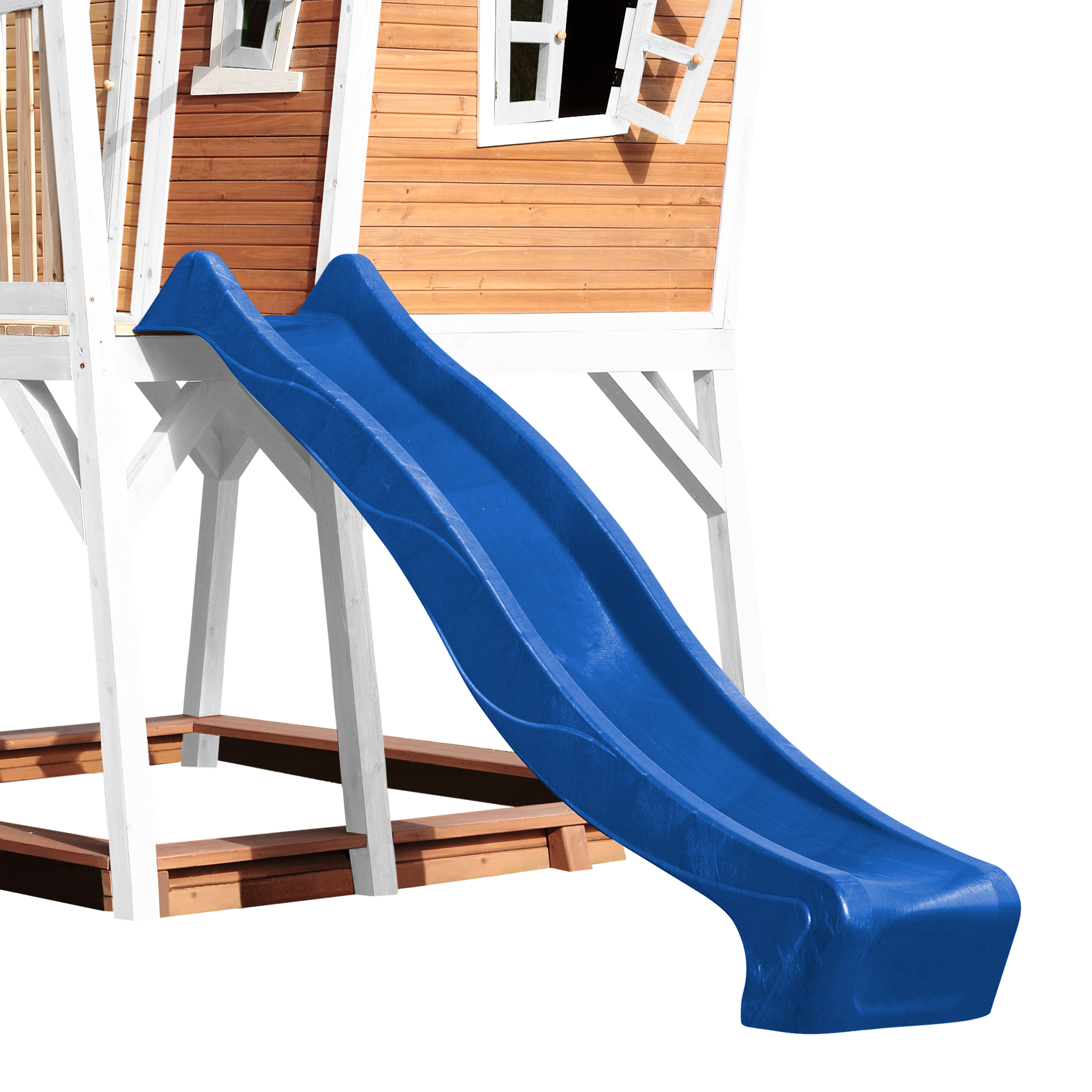 AXI Max Playhouse Brown/White - Blue Slide
