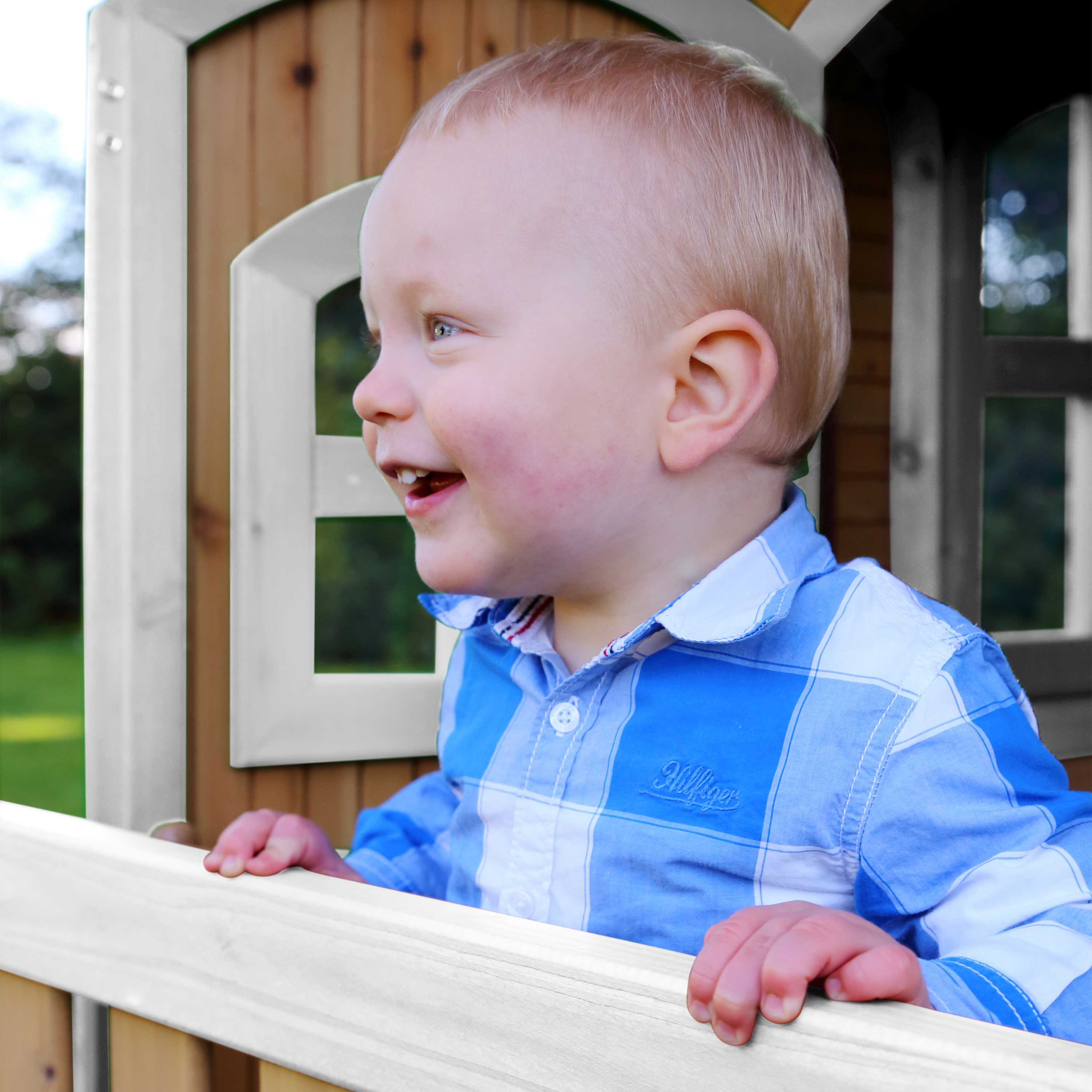 AXI Tom Playhouse Brown/White - Purple Slide