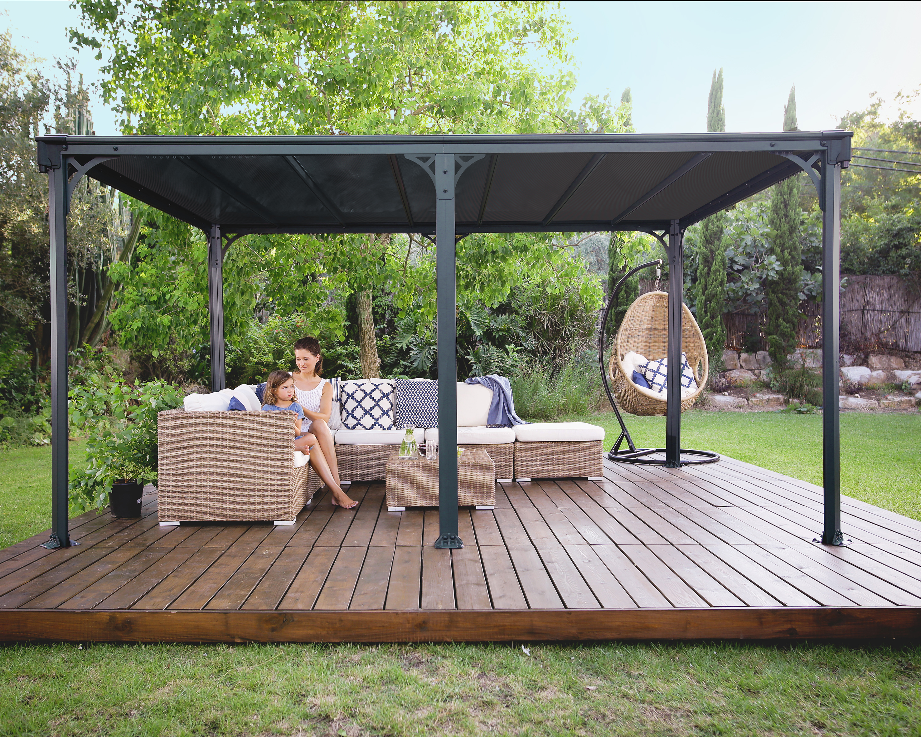 Canopia Milano Gartenpavillon 426X309cm Dunkelgrau