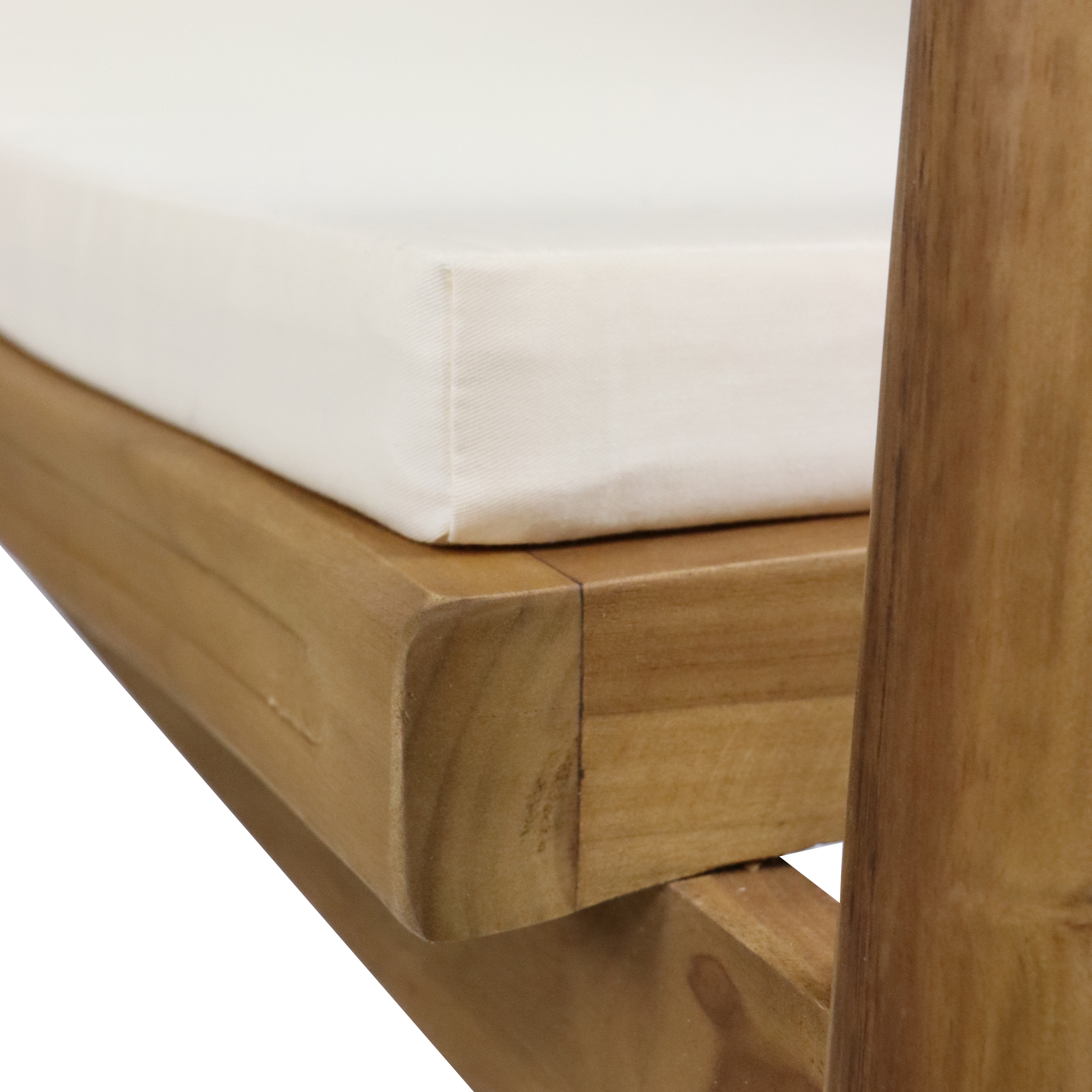 AXI June Lounge Set 4-piece with bench. table & 2 chairs - Teak/Cream