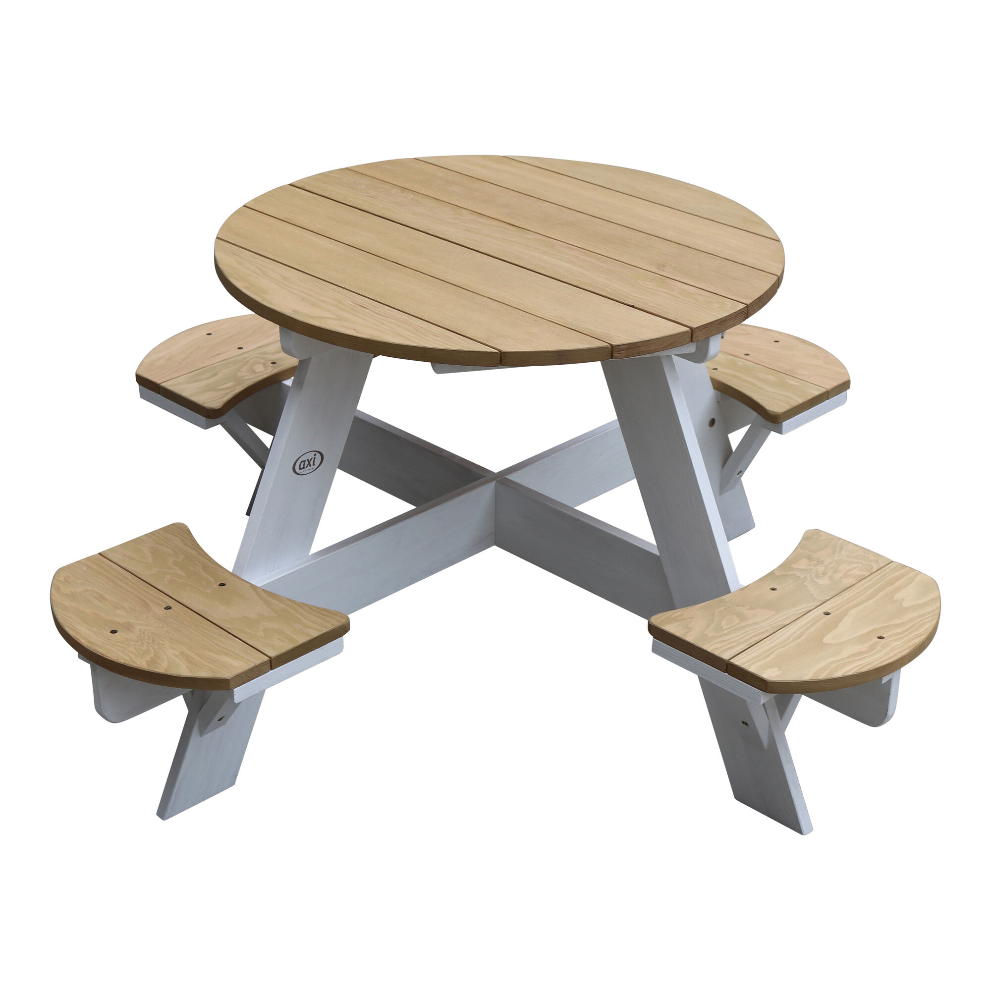 AXI UFO Picknicktafel Rond Bruin/wit