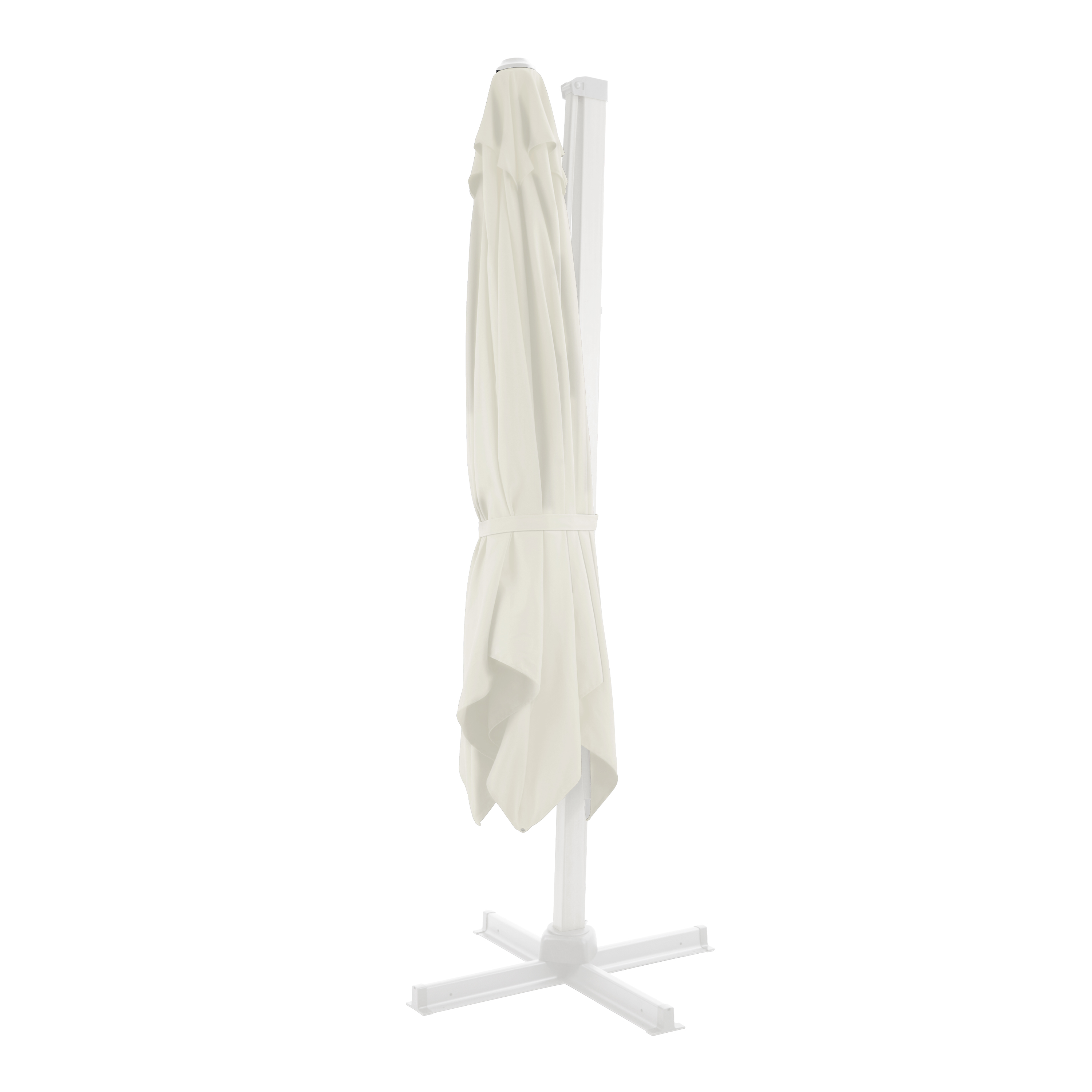 AXI Apollo Premium Cantilever Parasol 300x300cm - White/Beige-8720365063510 AXI Apollo Premium Cantilever Parasol 300x300cm - White/Beige