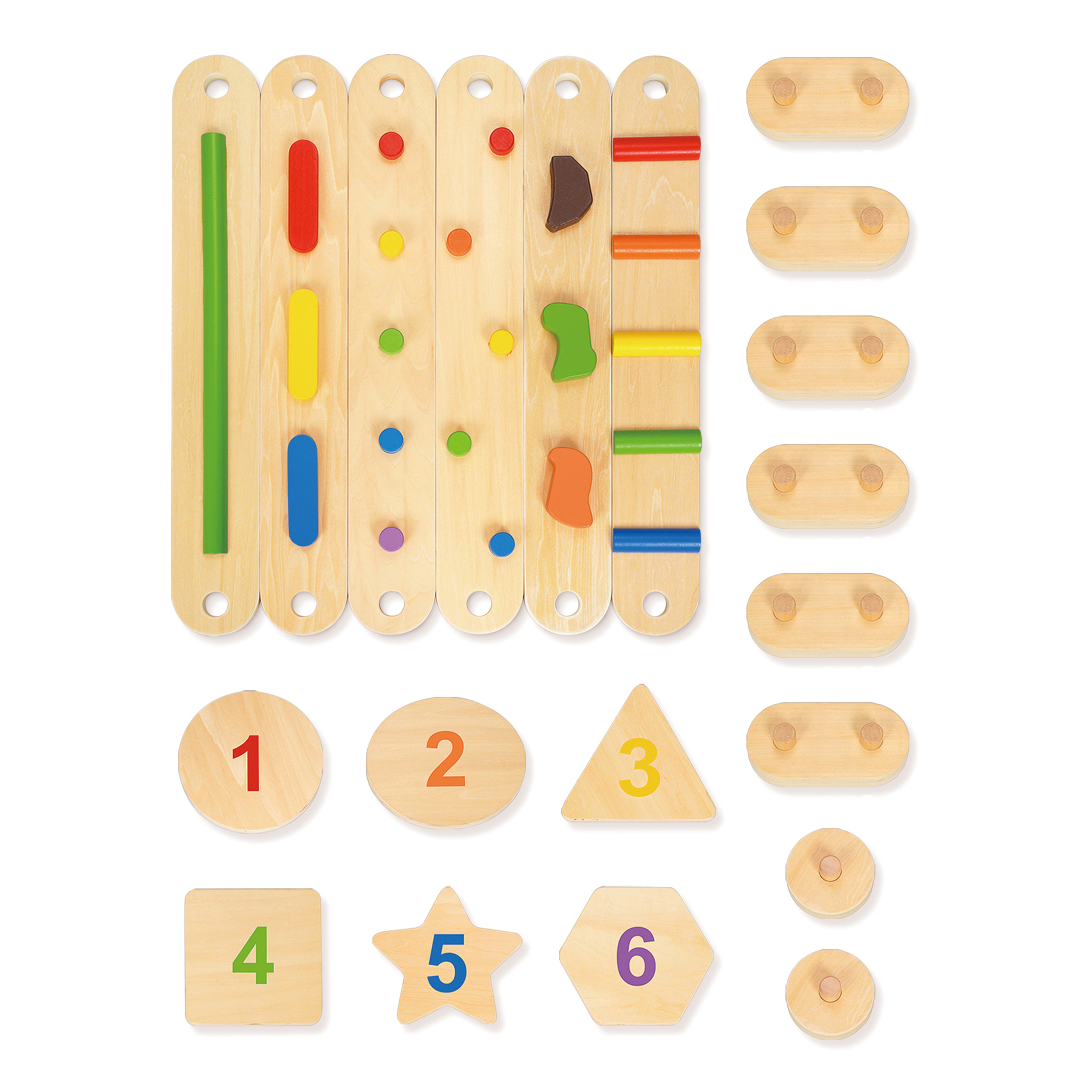 Tooky Toy Wooden Balance Beam and Stepping Stones