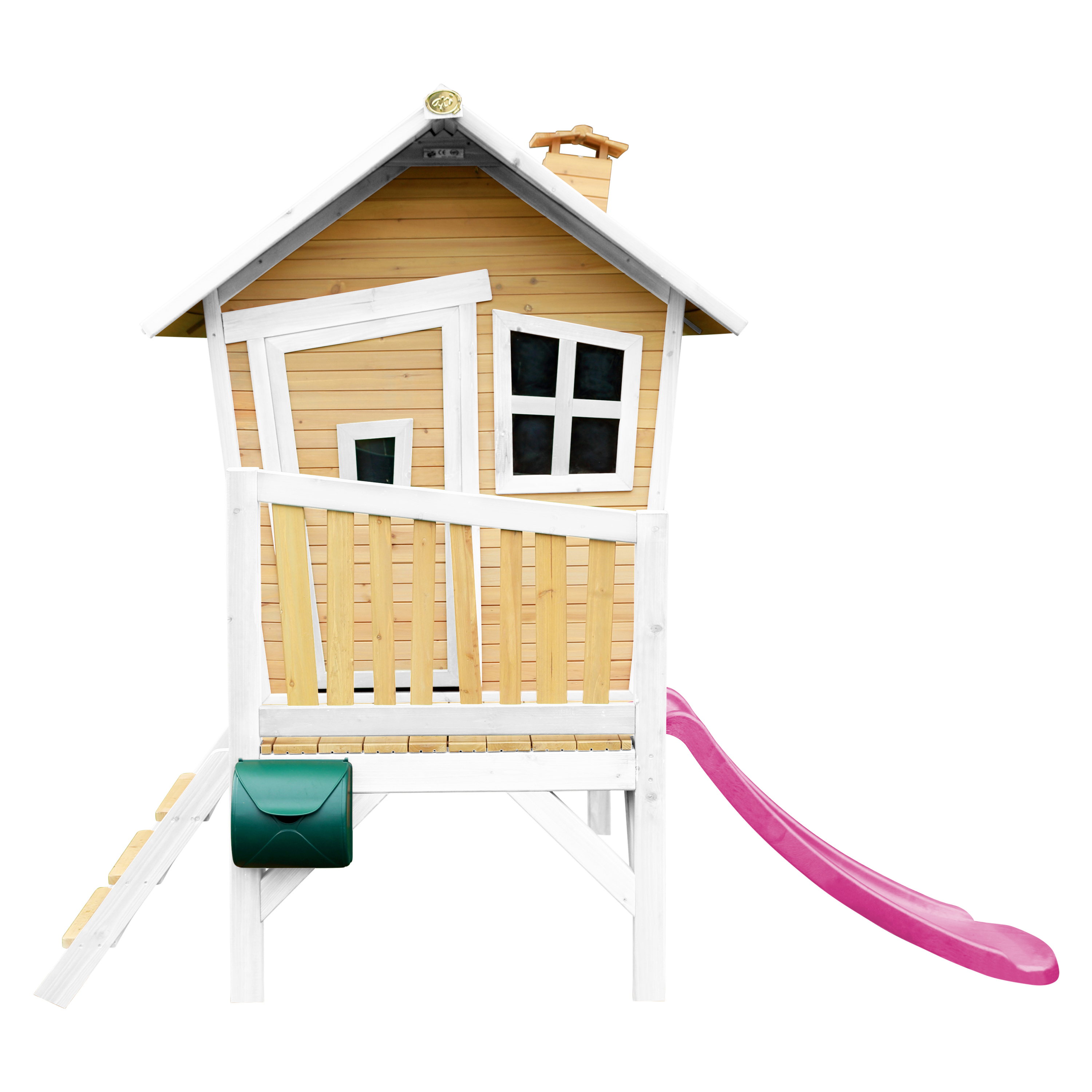 AXI Robin Playhouse Brown/White - Purple Slide