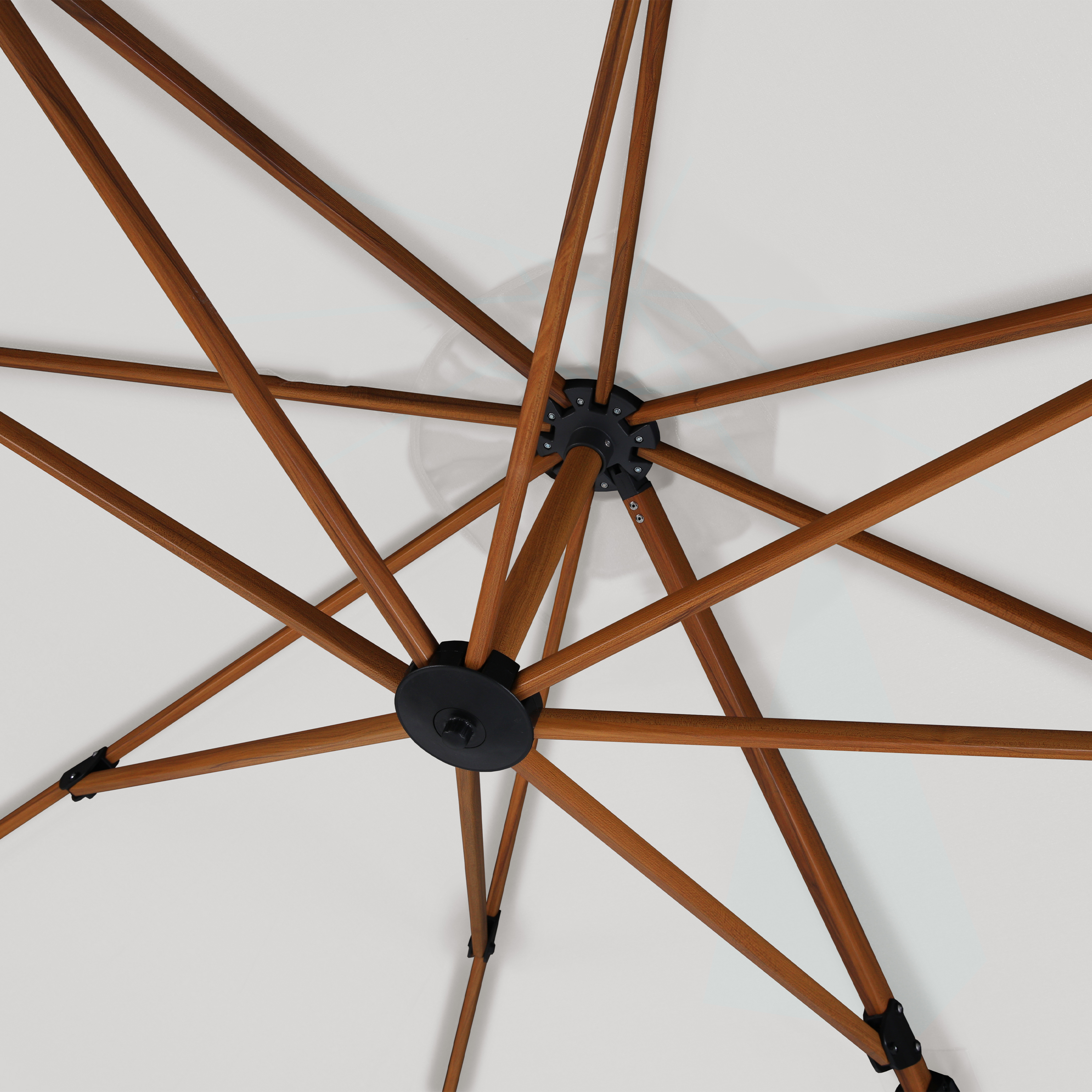 AXI Nima Cantilever Parasol 300x300 cm - Wood-look/Beige-8720365063305 AXI Nima Cantilever Parasol 300x300 cm - Wood-look/Beige