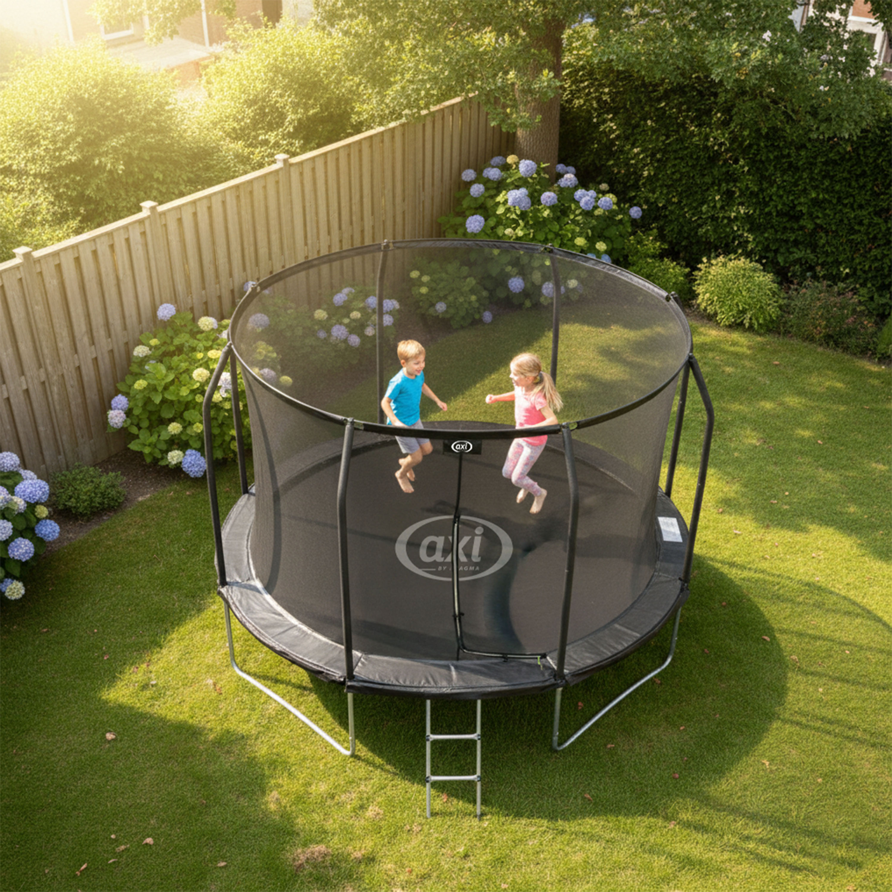 AXI Houston Trampoline Ø 305 cm with ladder – Onground – Black
