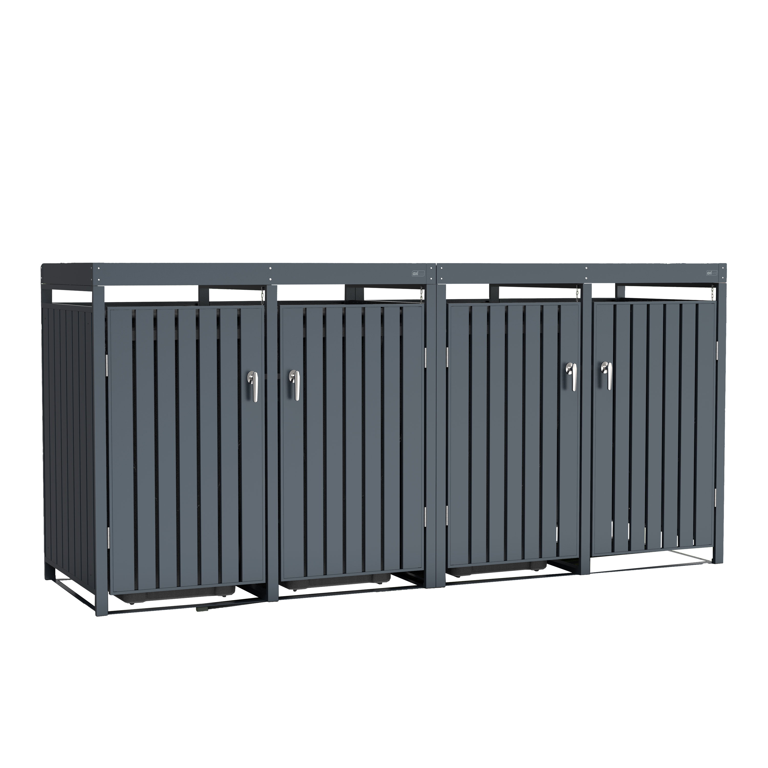 AXI Leon Metal Garbage Bin Shed with Planter - 4 Garbage Bins