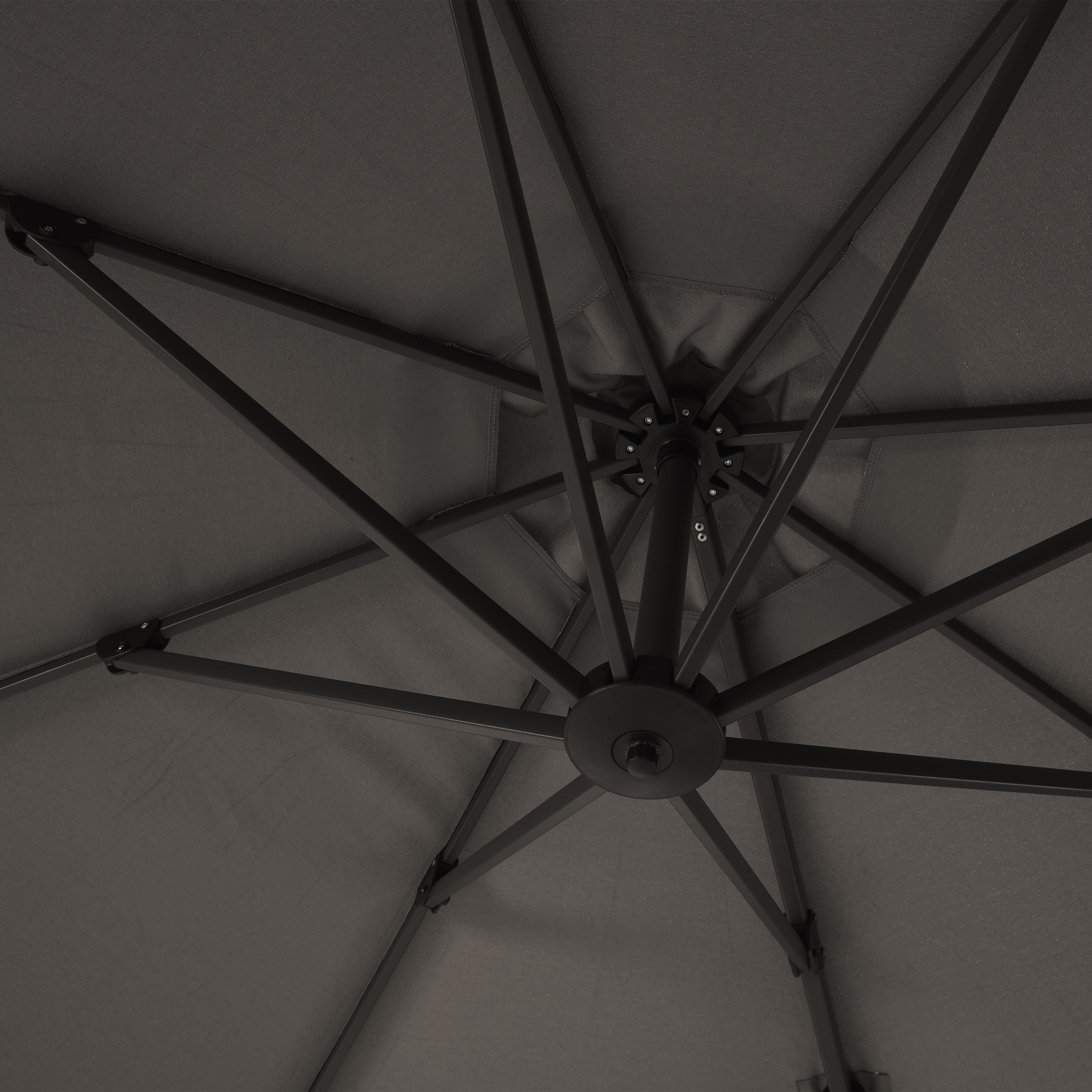 AXI Apollo Premium Cantilever Parasol 300x300cm incl. granite base with wheels Anthracite/Taupe – Complete set