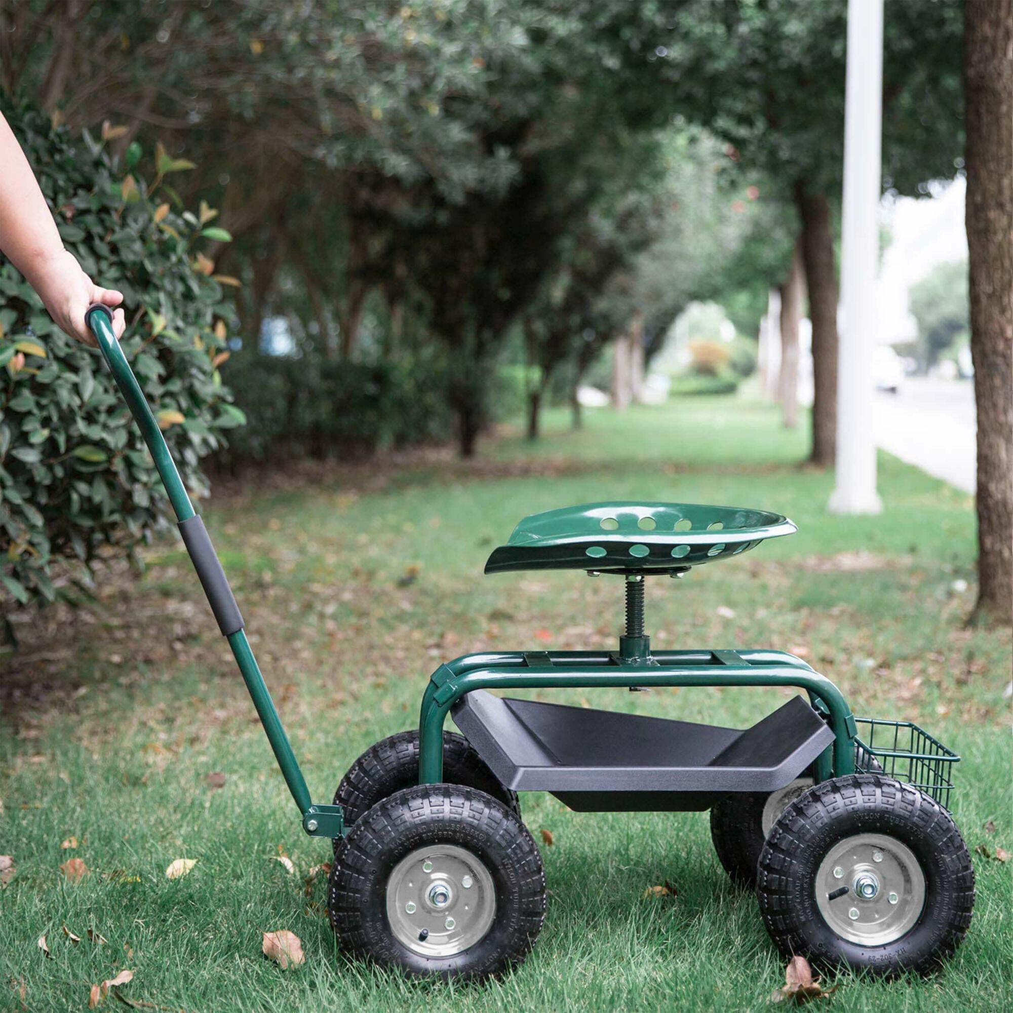 AXI AG22 fahrbarer Rollsitz für den Garten Grün