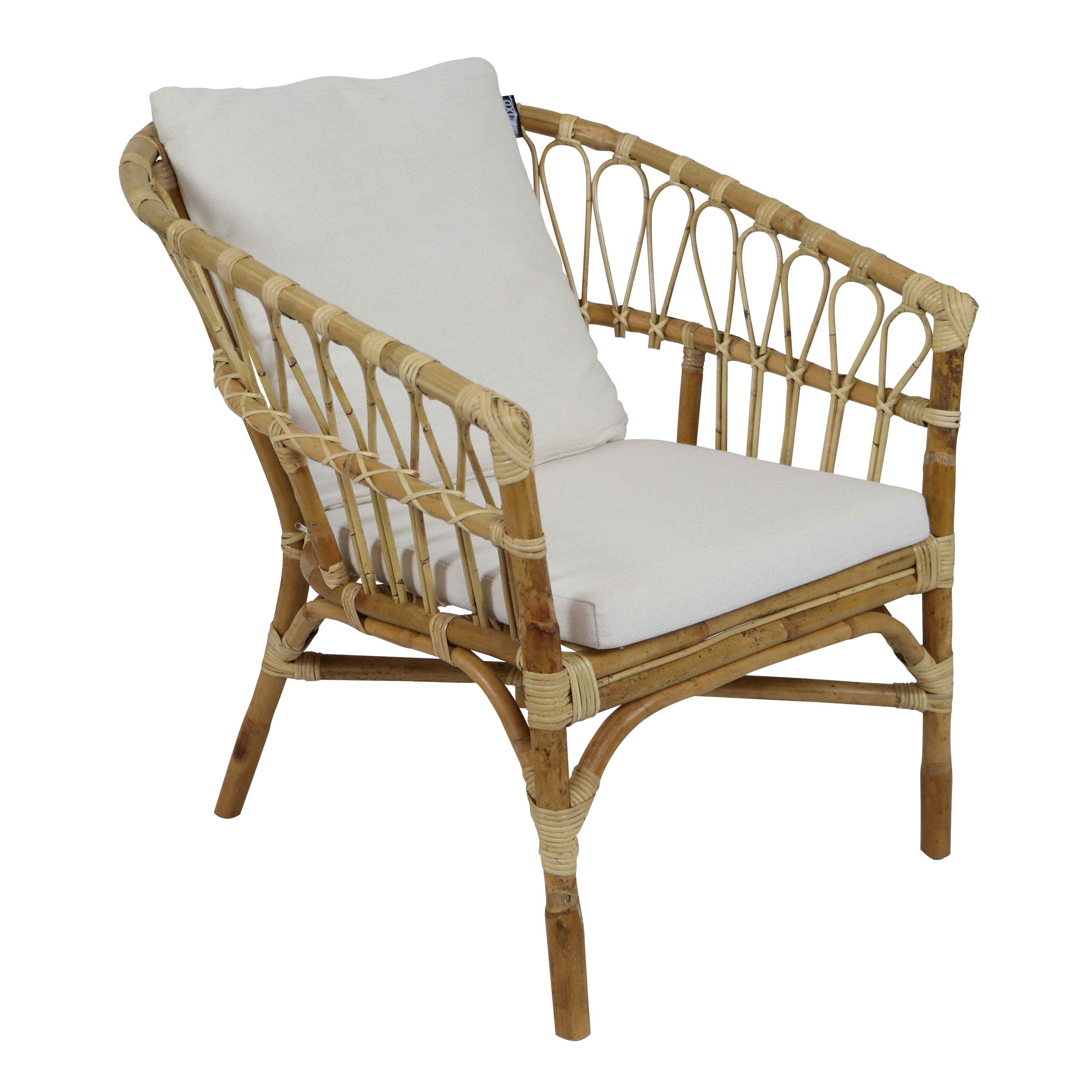 AXI Mary Rattan Lounge Set – 4-Piece with Sofa, Table, and 2 Chairs Natural/White-8720365066238 AXI Mary Rattan Lounge Set – 4-Piece with Sofa, Table, and 2 Chairs Natural/White