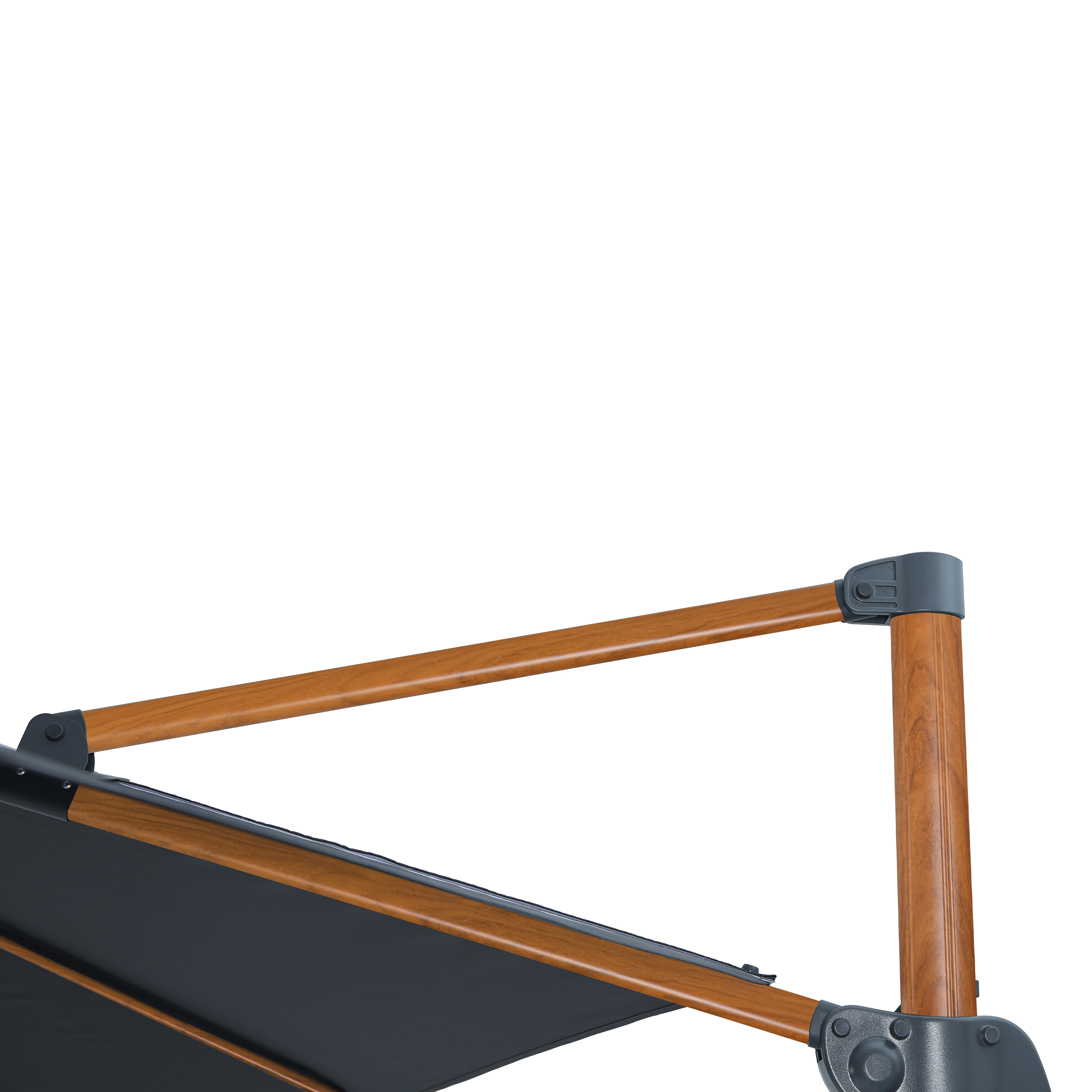 AXI Marisol Zweefparasol Ã˜ 300cm Houtlook/grijs