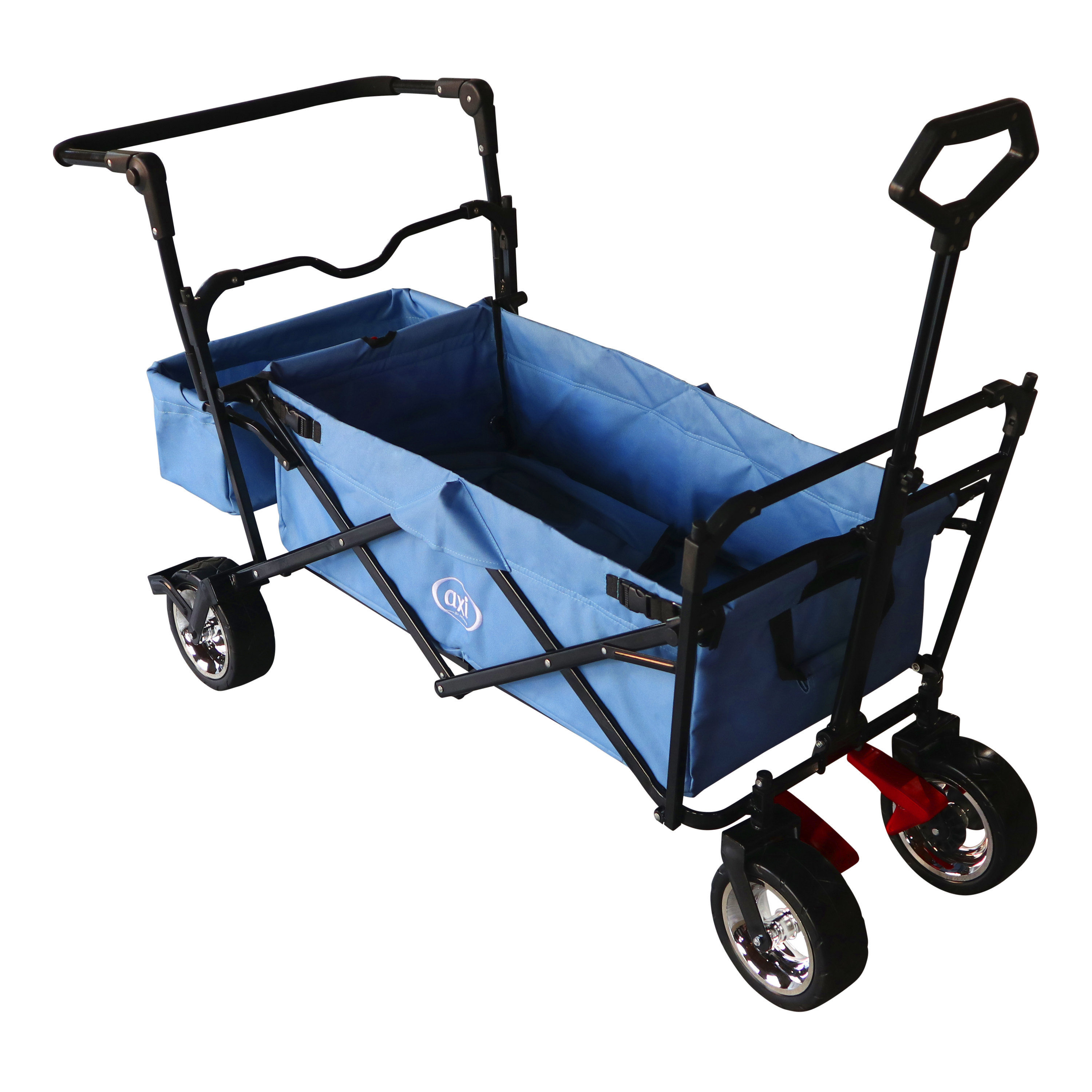 AXI AB210 Foldable Beach Wagon with roof. bag. brake. and handlebar - Blue