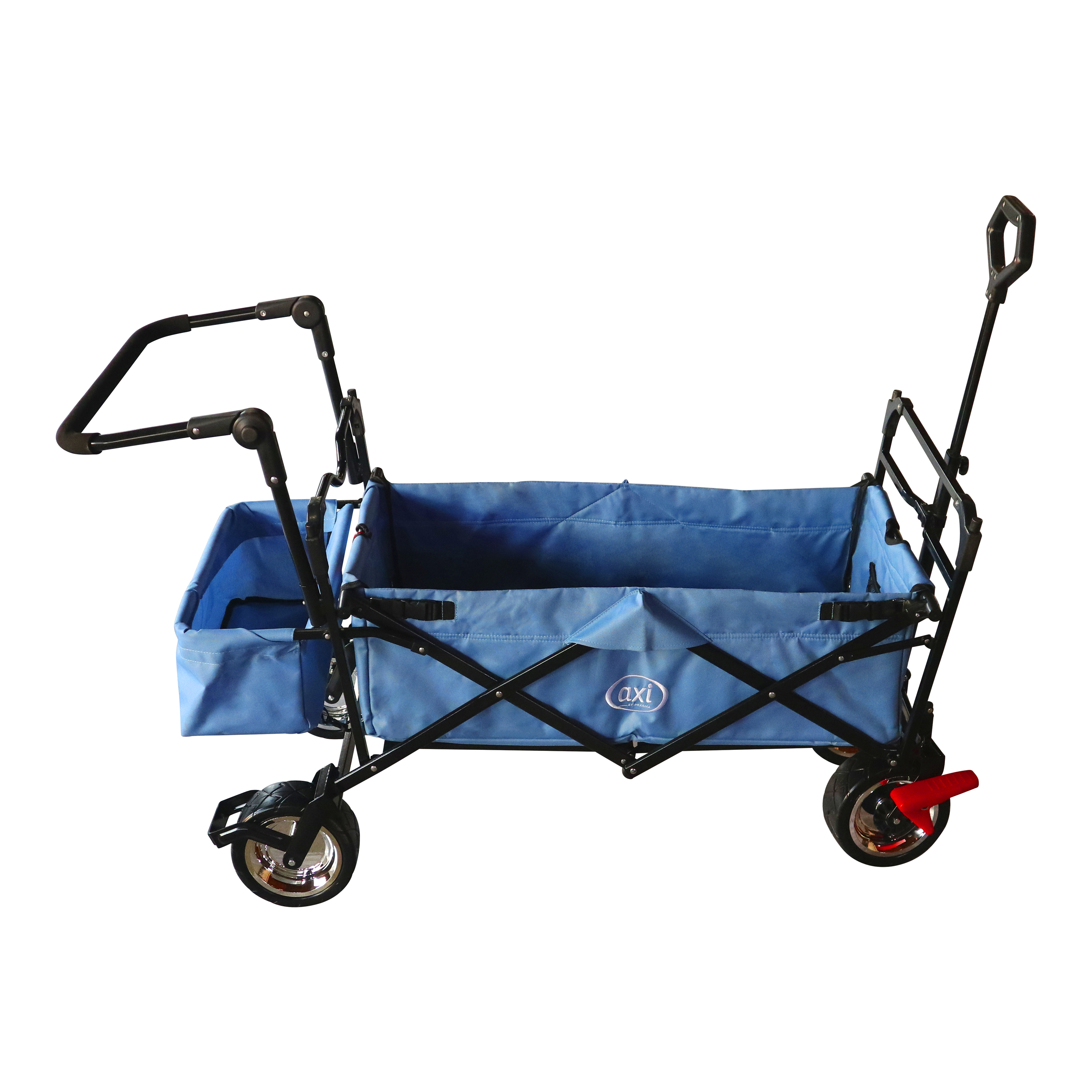 AXI AB210 Foldable Beach Wagon with roof. bag. brake. and handlebar - Blue