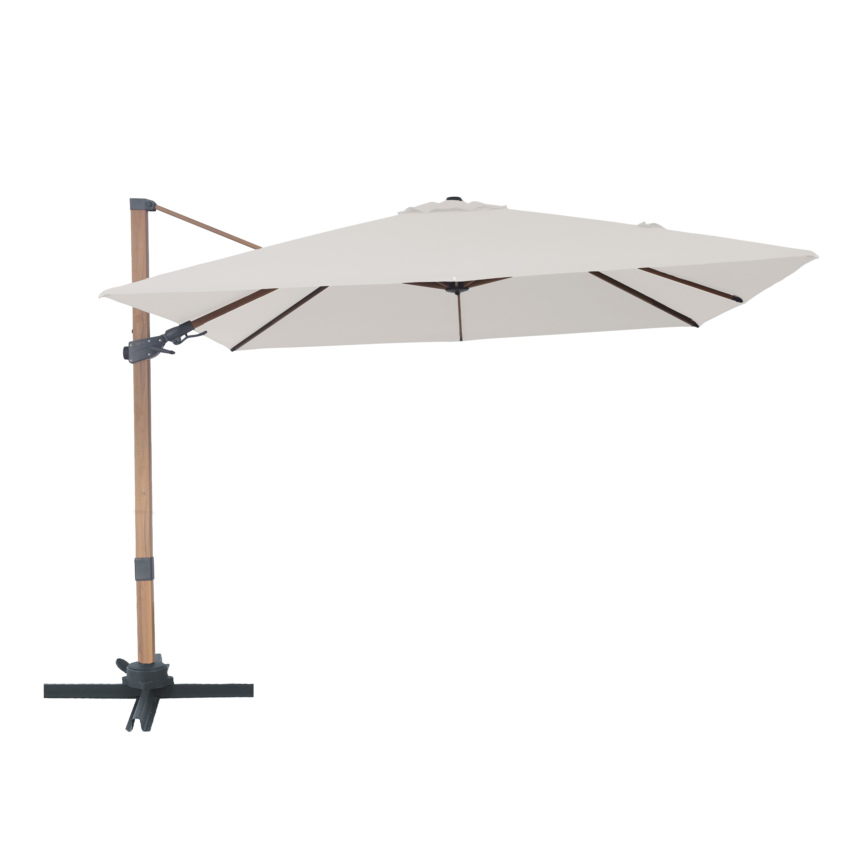 AXI Alina Cantilever Parasol 300x300cm Wood-look/Beige
