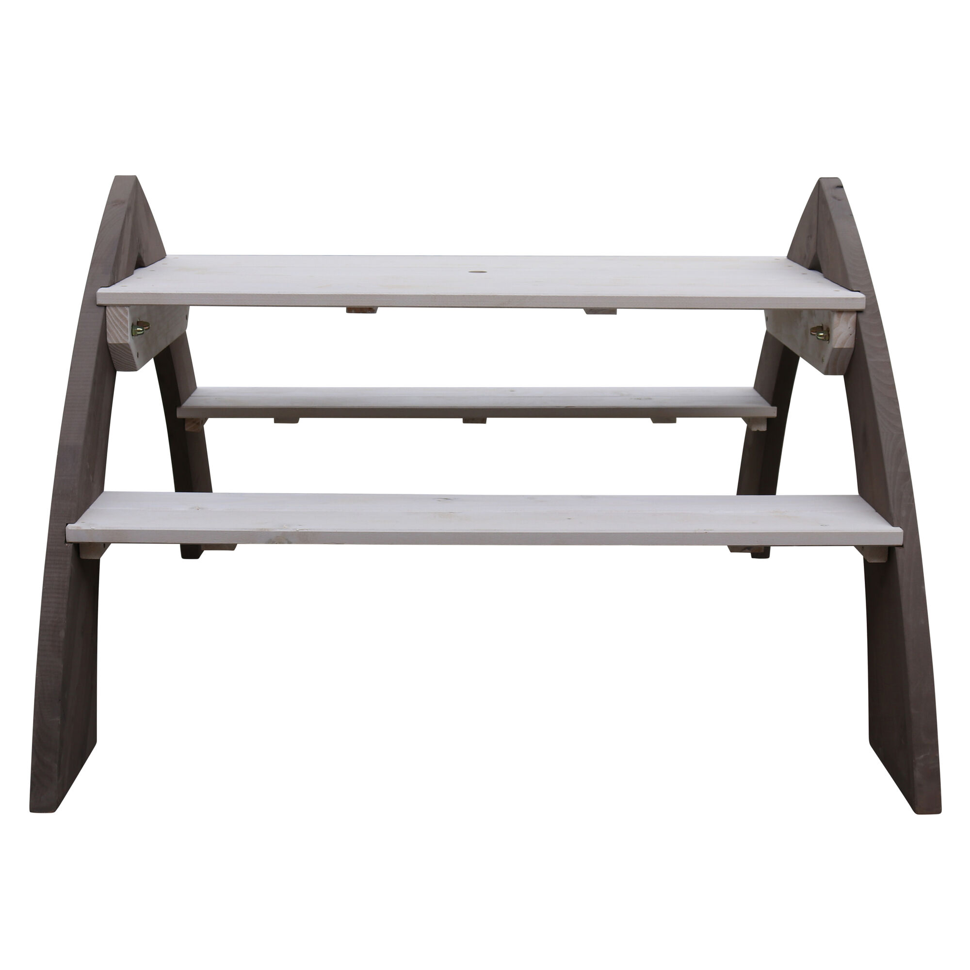 AXI Kylo Picknicktafel Grijs/wit - Parasol Blauw-8717973932345 AXI Kylo Picknicktafel Grijs/wit - Parasol Blauw