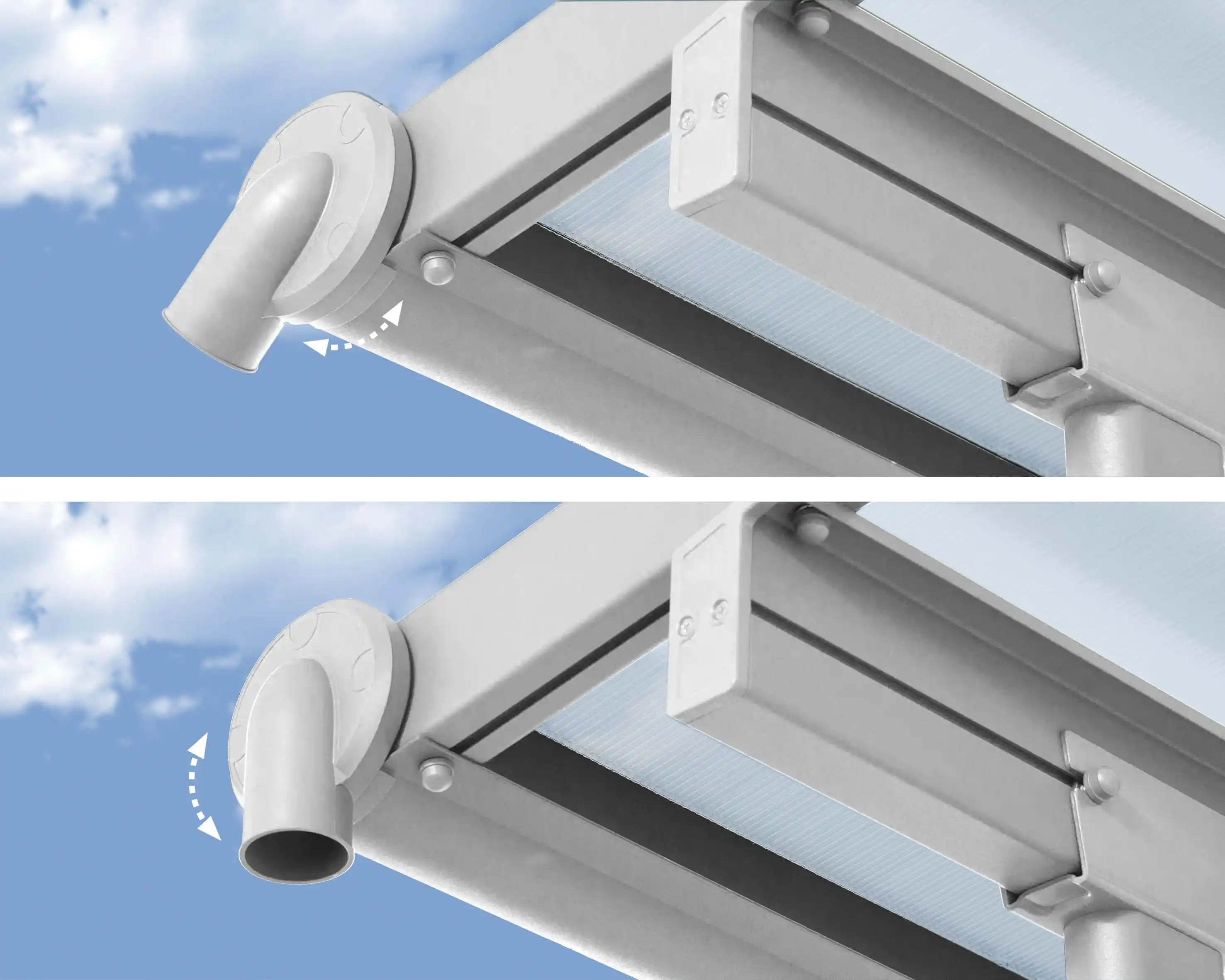 Canopia Olympia 860X294 cm Terrasoverkapping Wit Helder