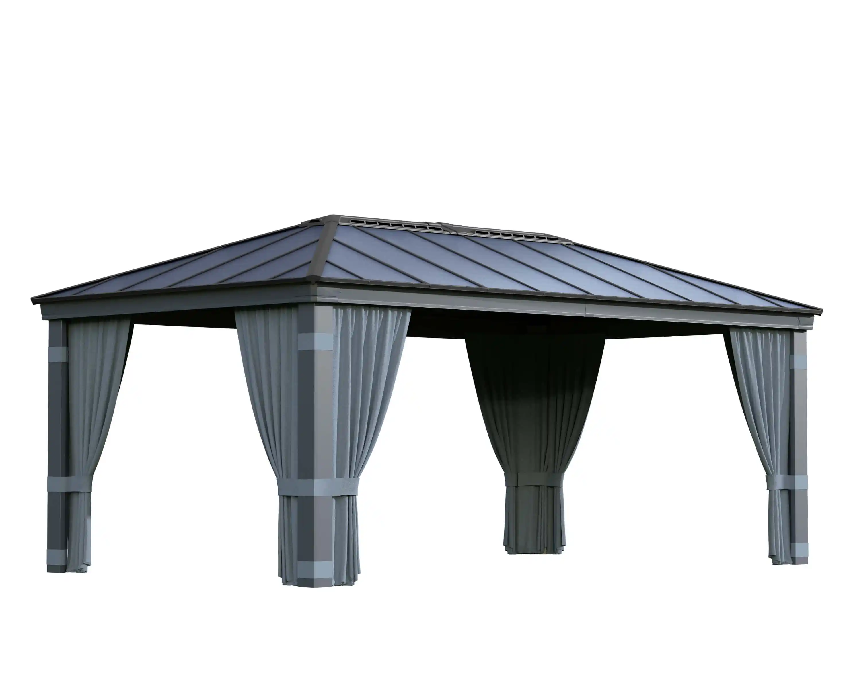 Canopia Gordijnset voor Dallas tuinpaviljoen 600X360 Donkergrijs