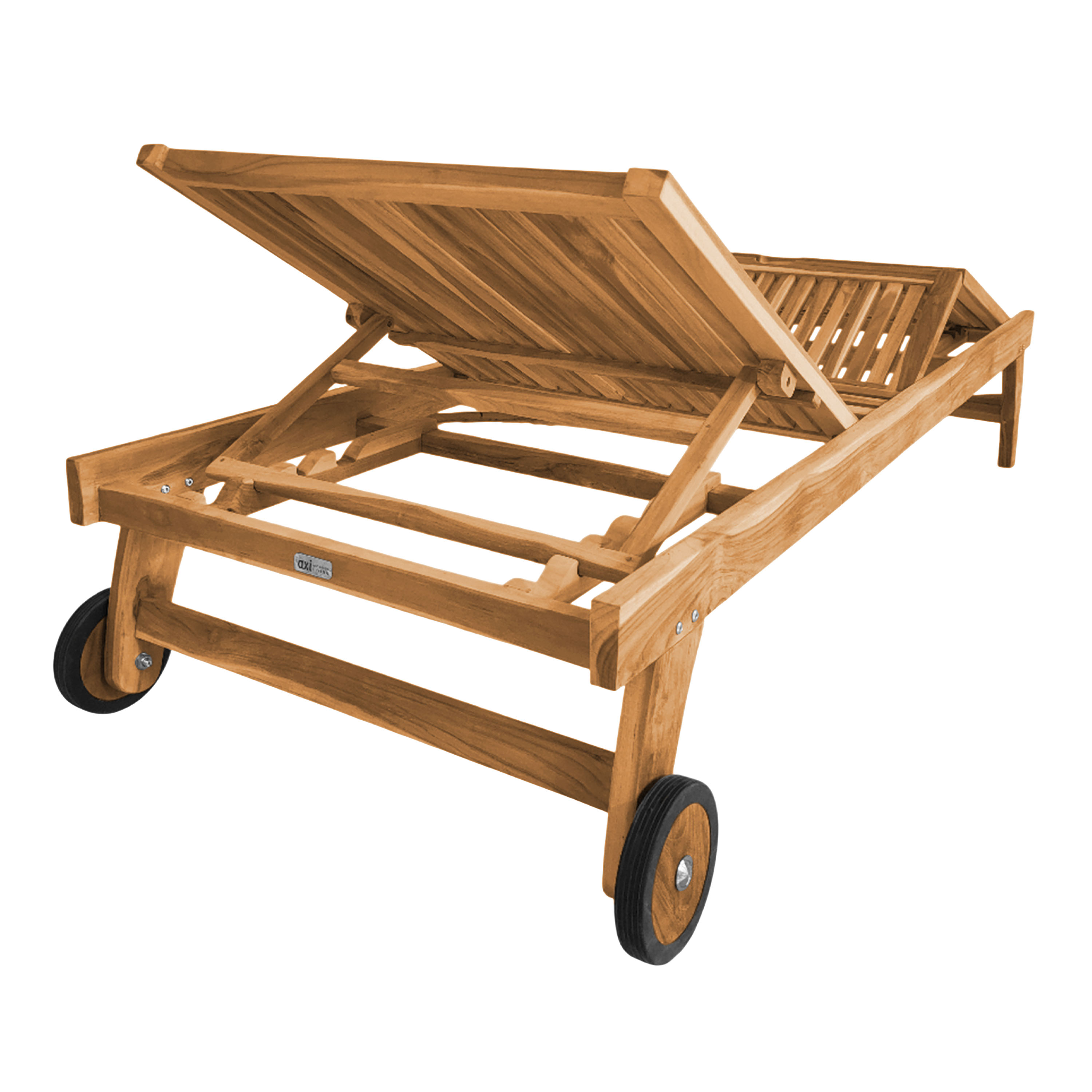 AXI Wayne Teak Sunbed with wheels