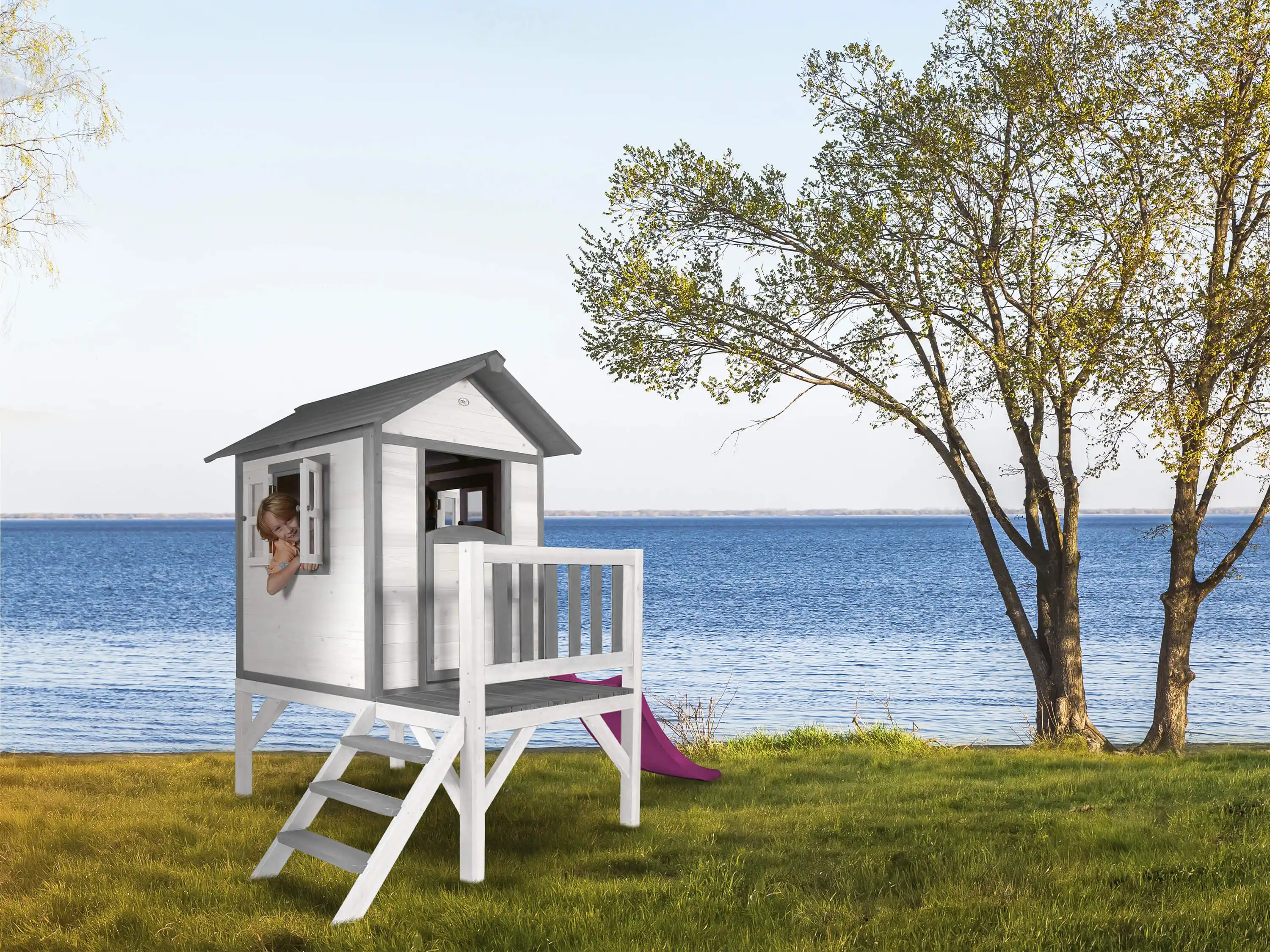 AXI Lodge XL Speelhuis Klassiek - Paarse Glijbaan
