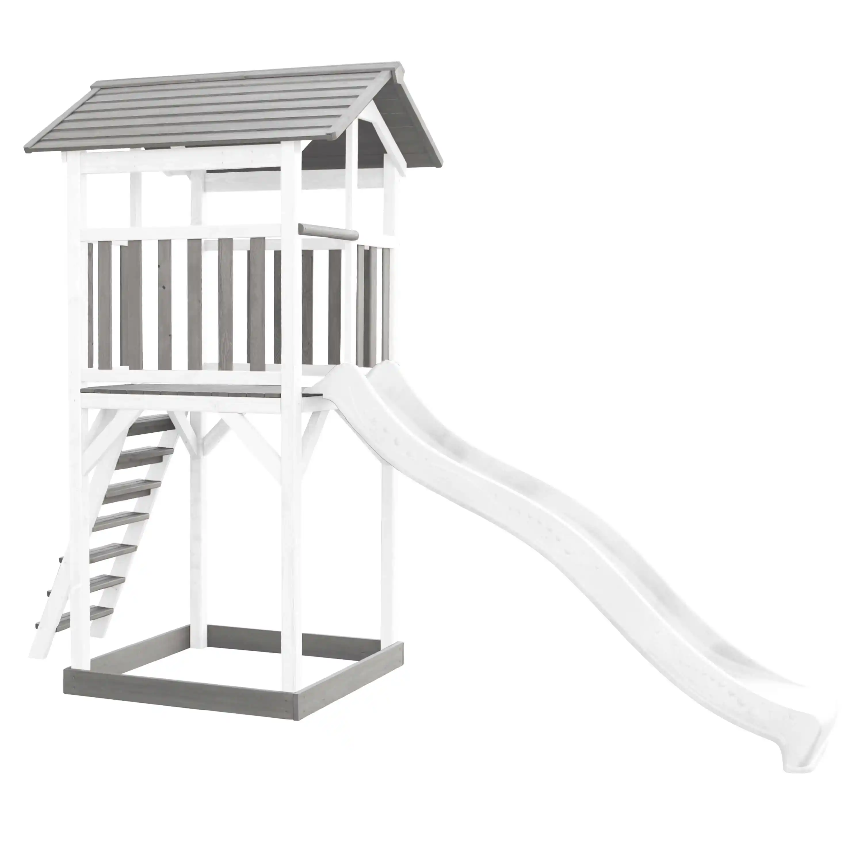 AXI Beach Tower Speeltoren Grijs/wit - Witte Glijbaan