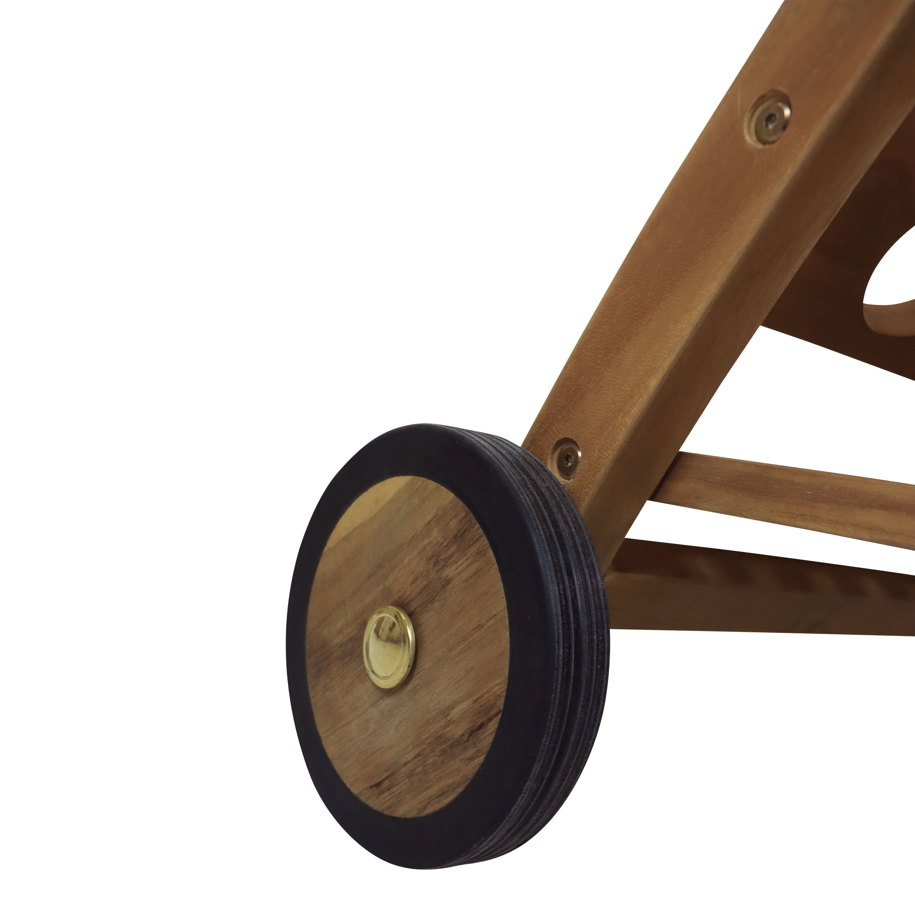 AXI Adi Teak Serving Trolley with Removable Tray