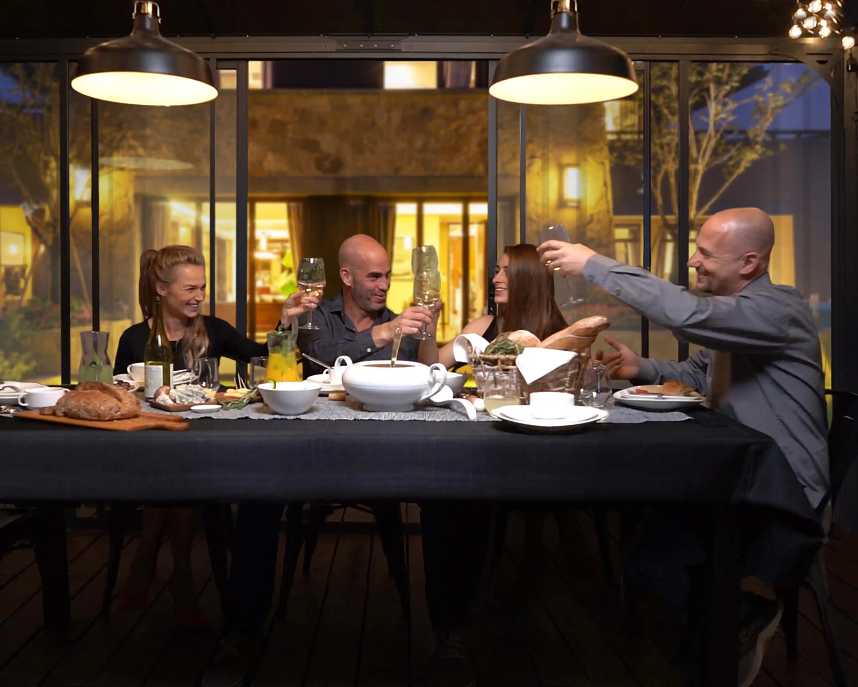 Canopia Ledro 430X296 cm Gesloten tuinpaviljoen Donkergrijs Brons