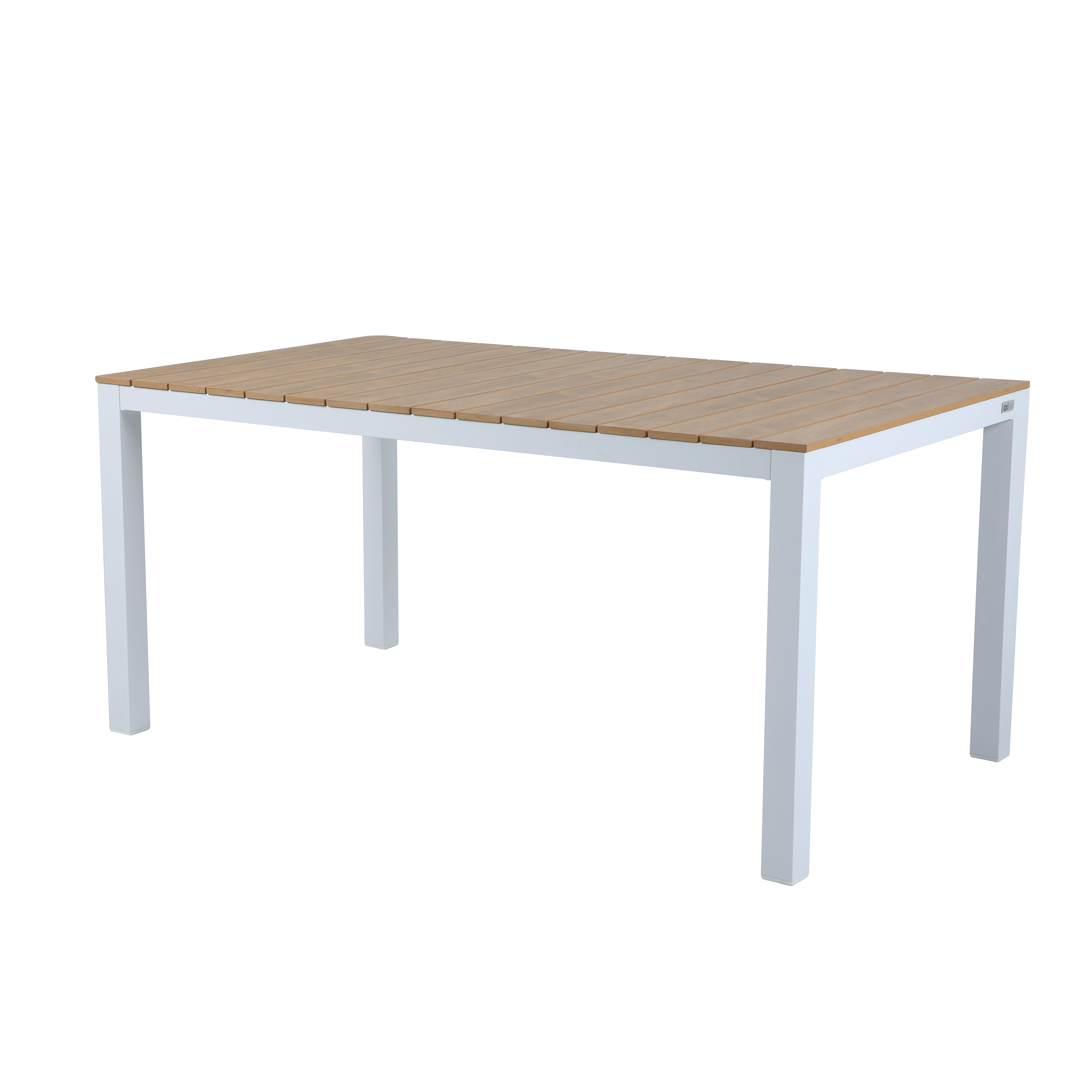 AXI Suvi Garden Set with 4 Chairs White with Teak-look Polywood