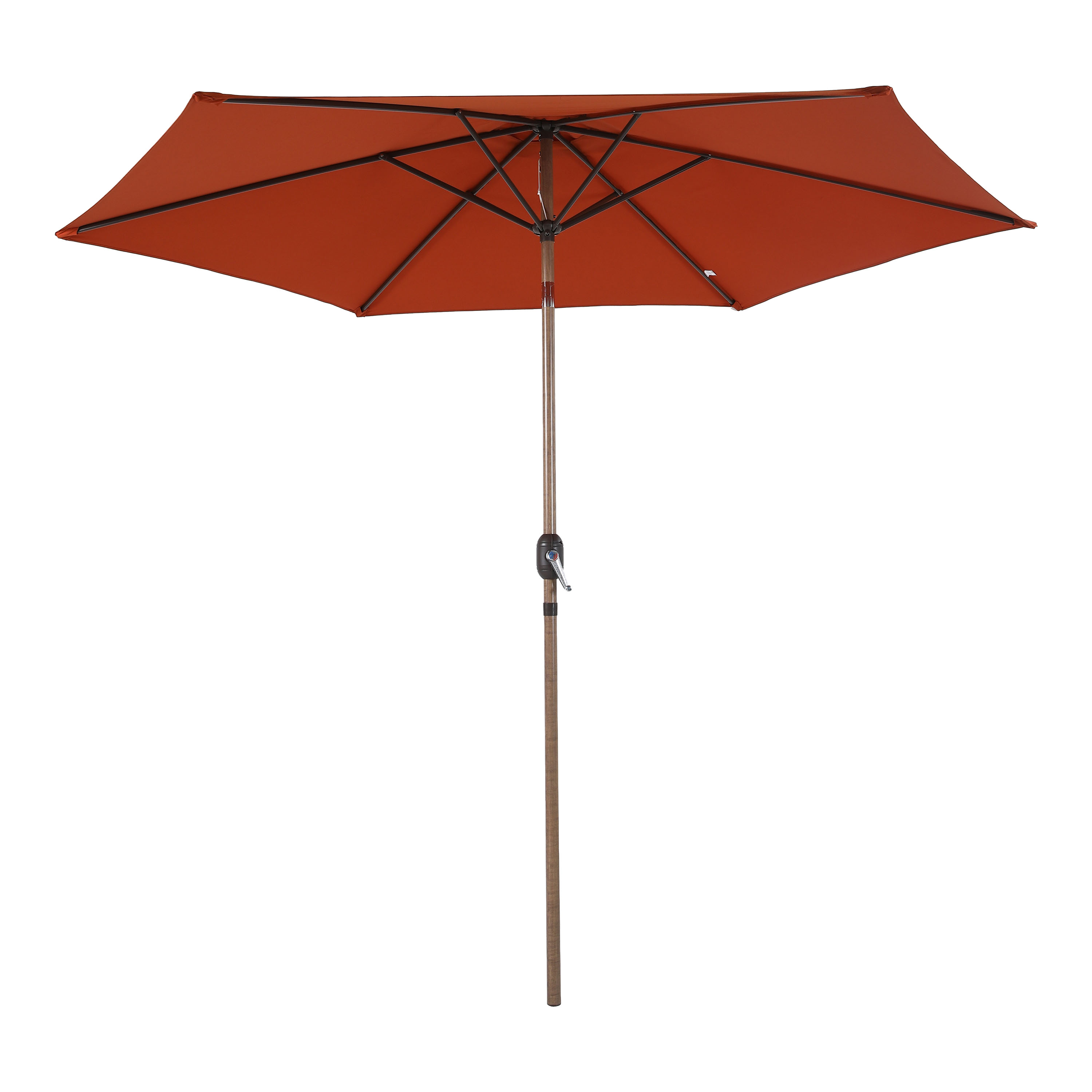 AXI Noor Centre Pole Parasol Ø 300cm Oak-look/Terracotta