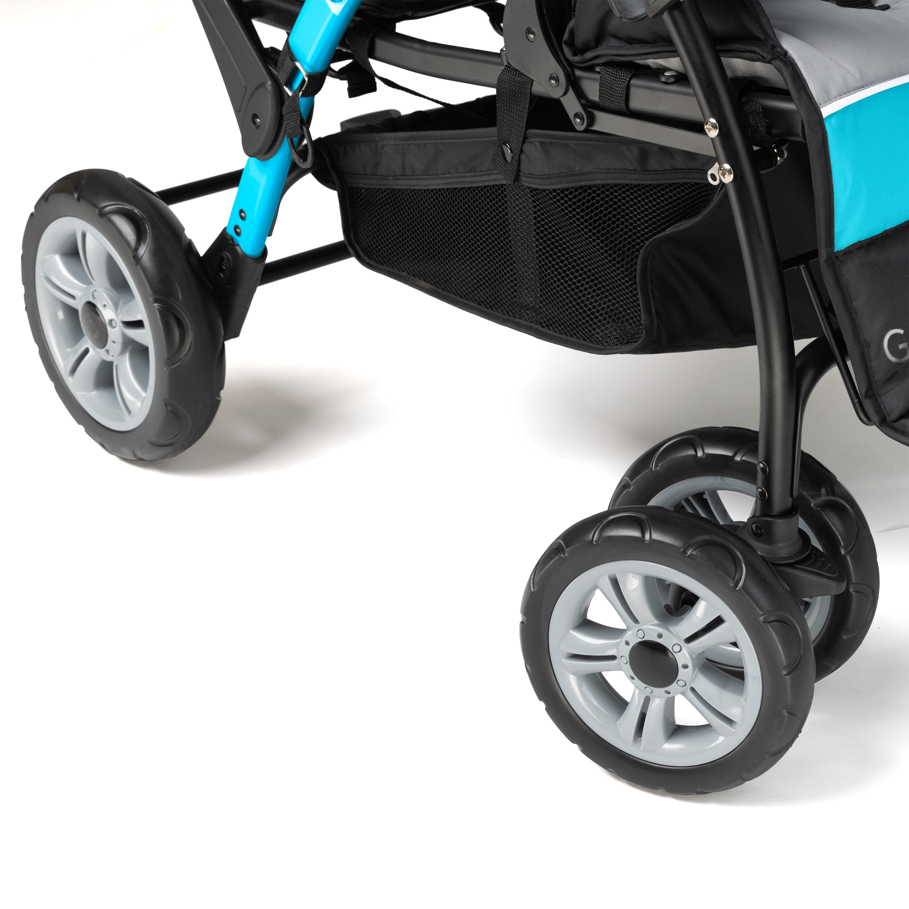 Gaggle Compass 4x4 Quad Kinderwagen für 4 Kinder Türkis