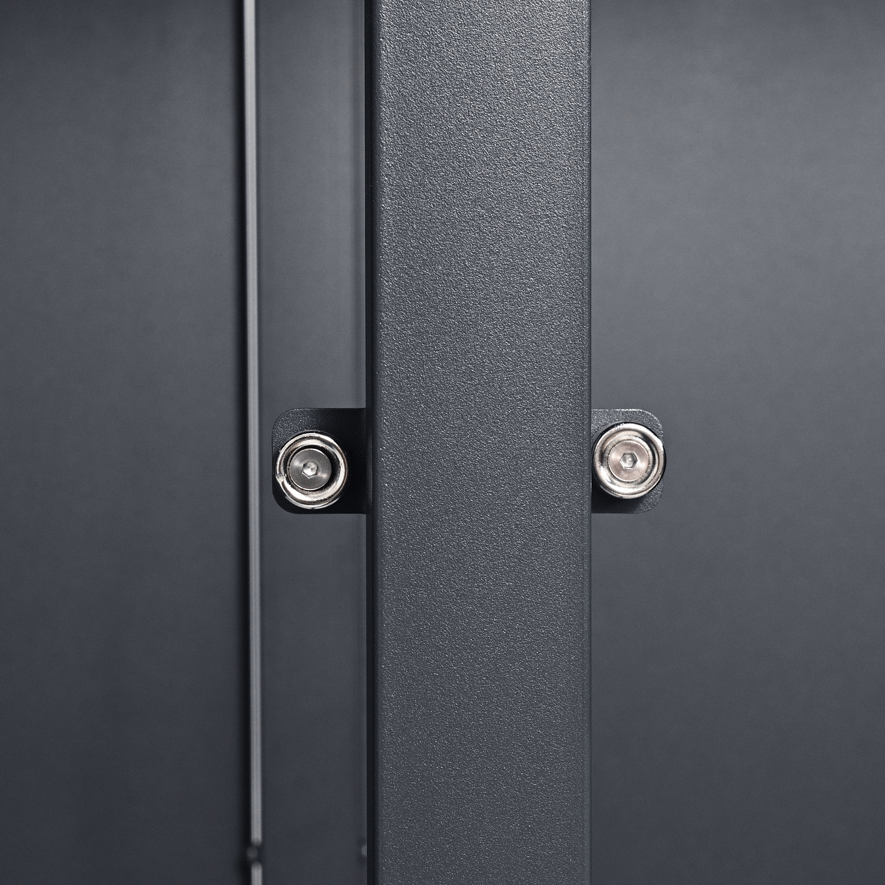 AXI Lucas Metal Garbage Bin Shed Anthracite/Wood look - 2 Garbage Bins