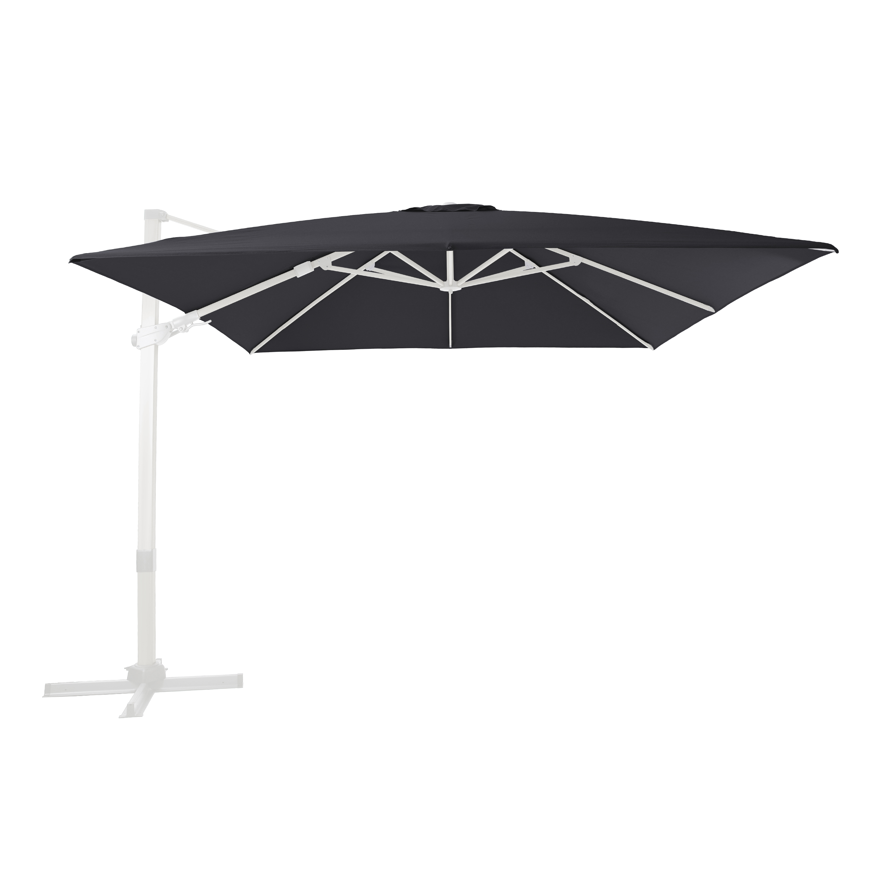 AXI Apollo Premium Zweefparasol 300x300cm Wit/grijs 