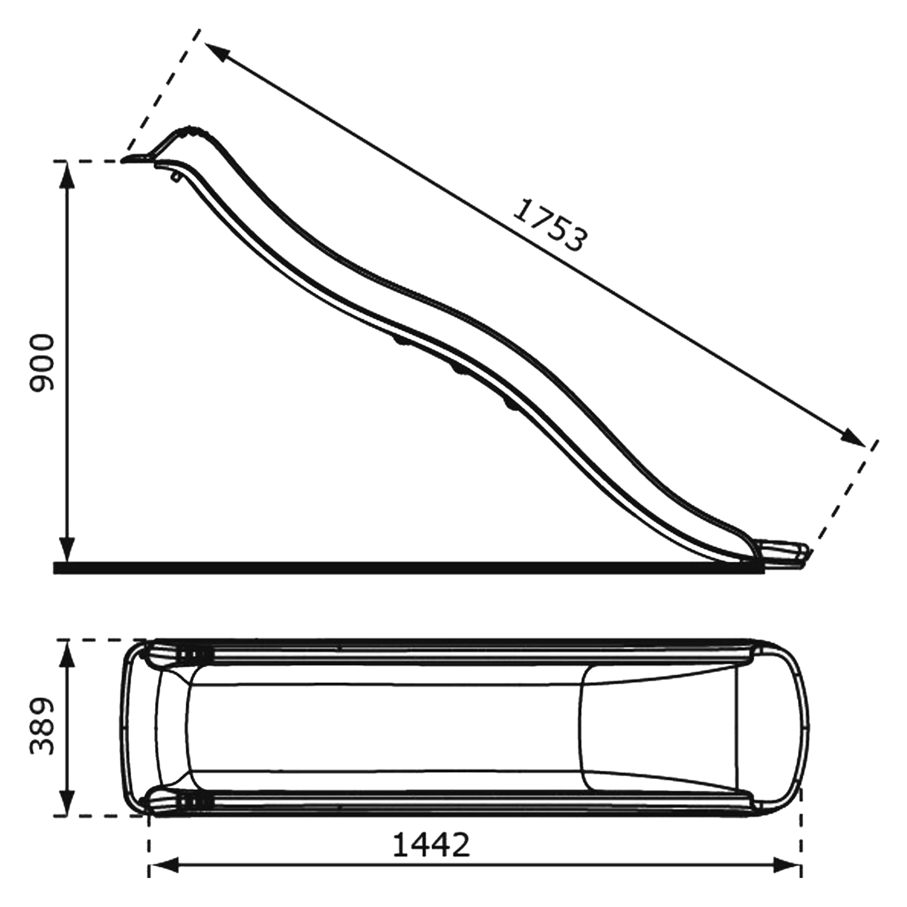 AXI Sky175 Rutsche mit Wasseranschluss Hellgrün - 175 cm