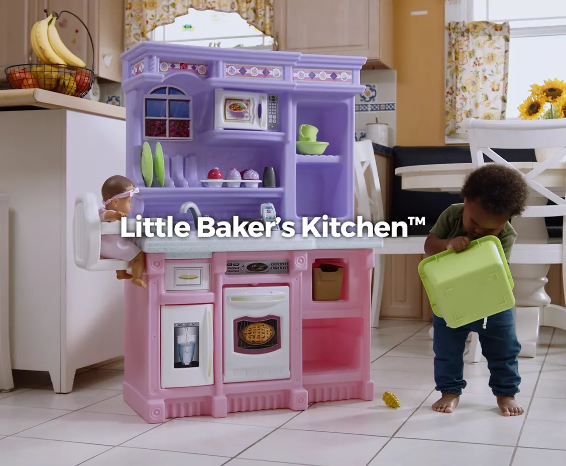 Step2 Little Baker's Kitchen -  Roze/Paars Speelkeukentje - Kinderkeuken van kunststof